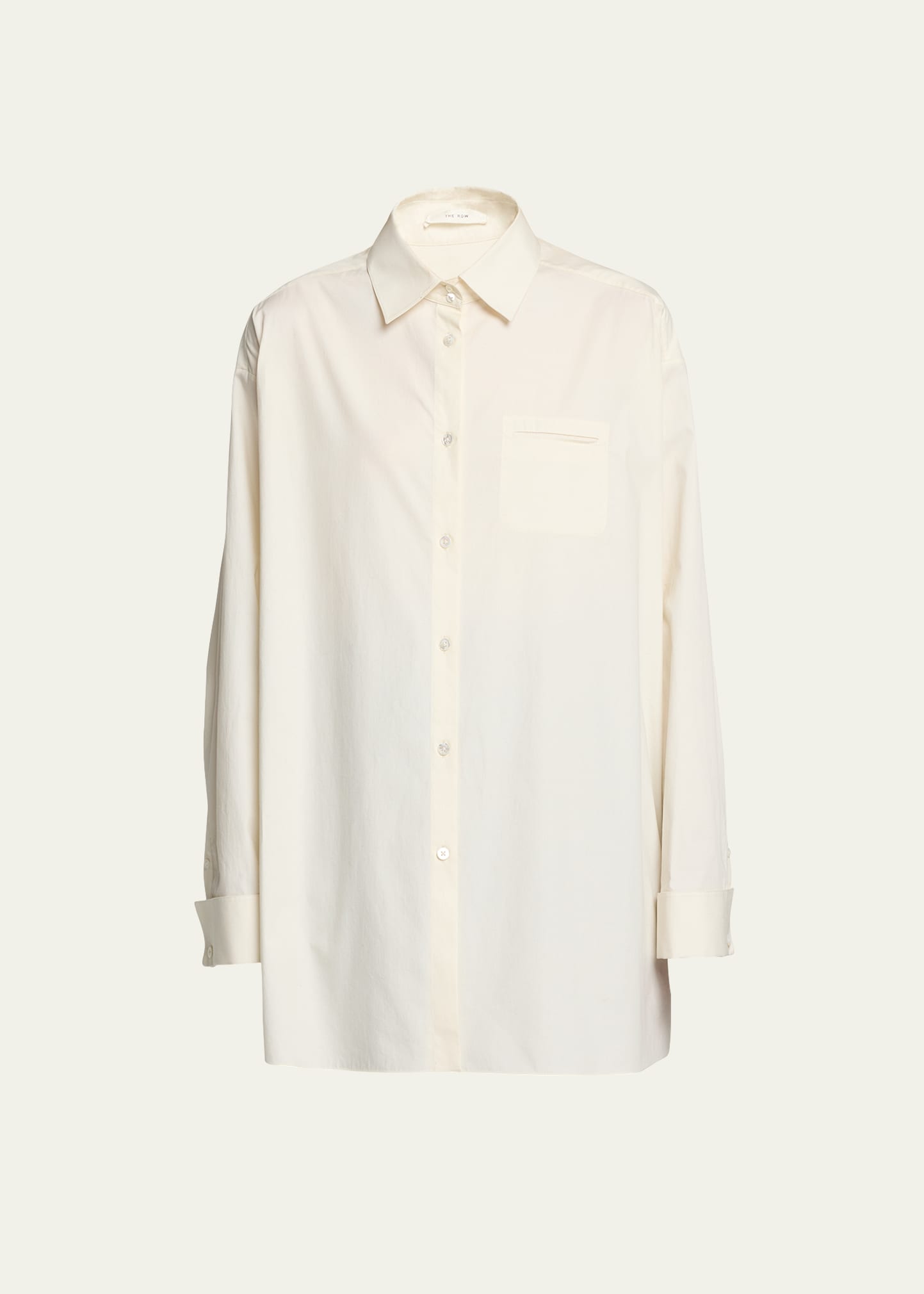 Shop The Row Moon Oversize Button-front Shirt In Shell