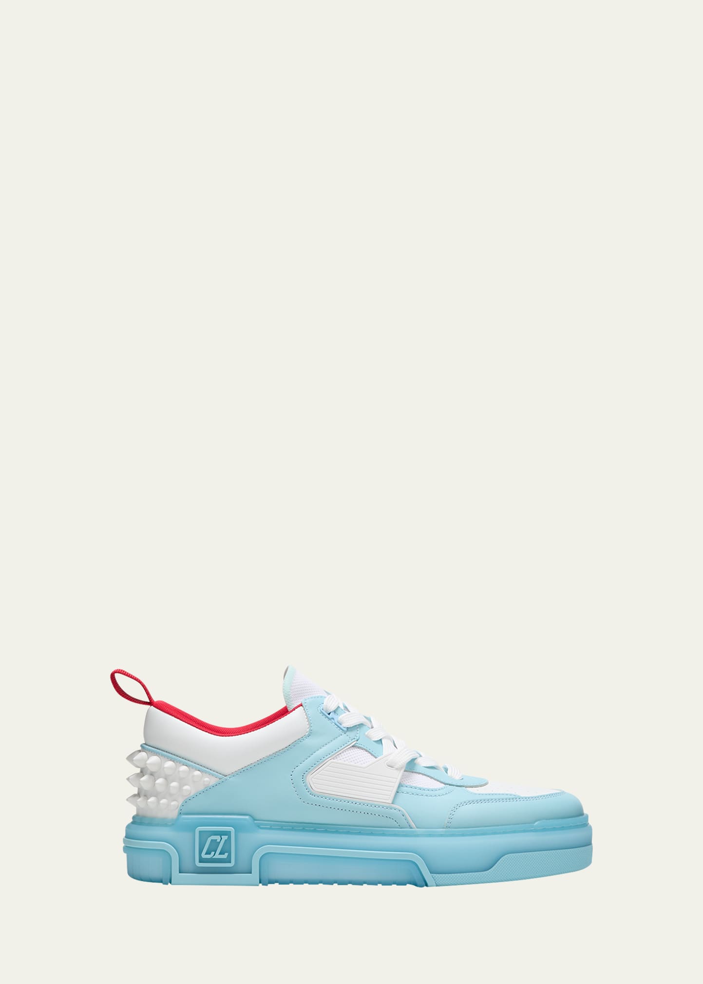 Christian Louboutin Men's Astroloubi Cl Colorblock Low-top Sneakers In Mineral/white