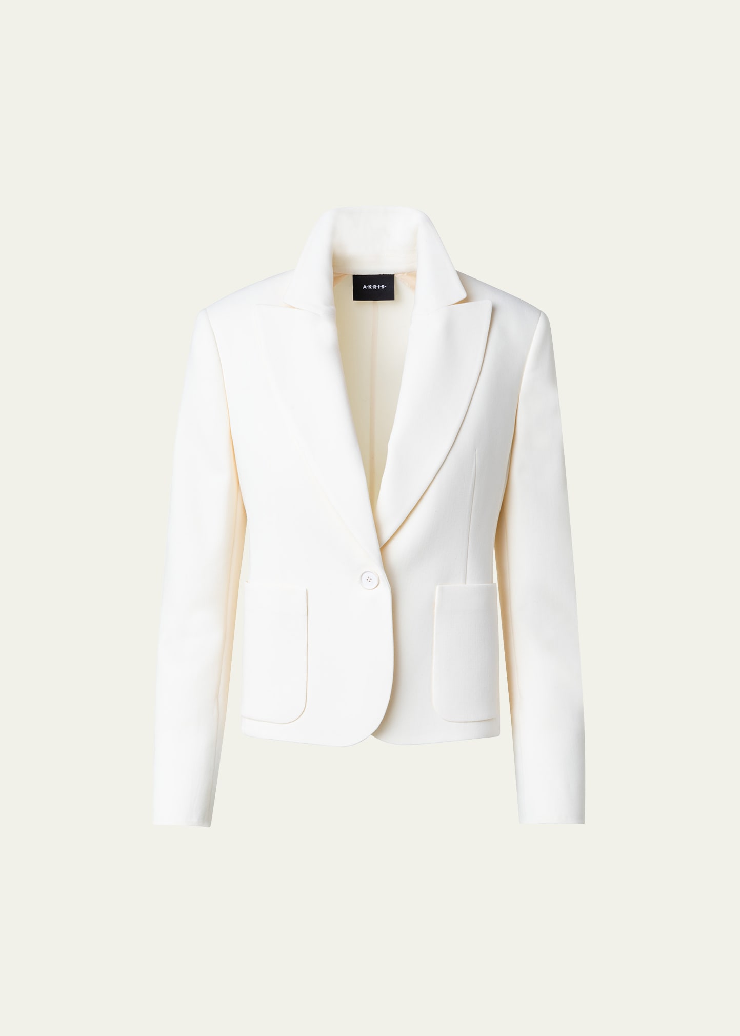 Single-Breasted Wool Double-Face Stretch Tailored Jacket