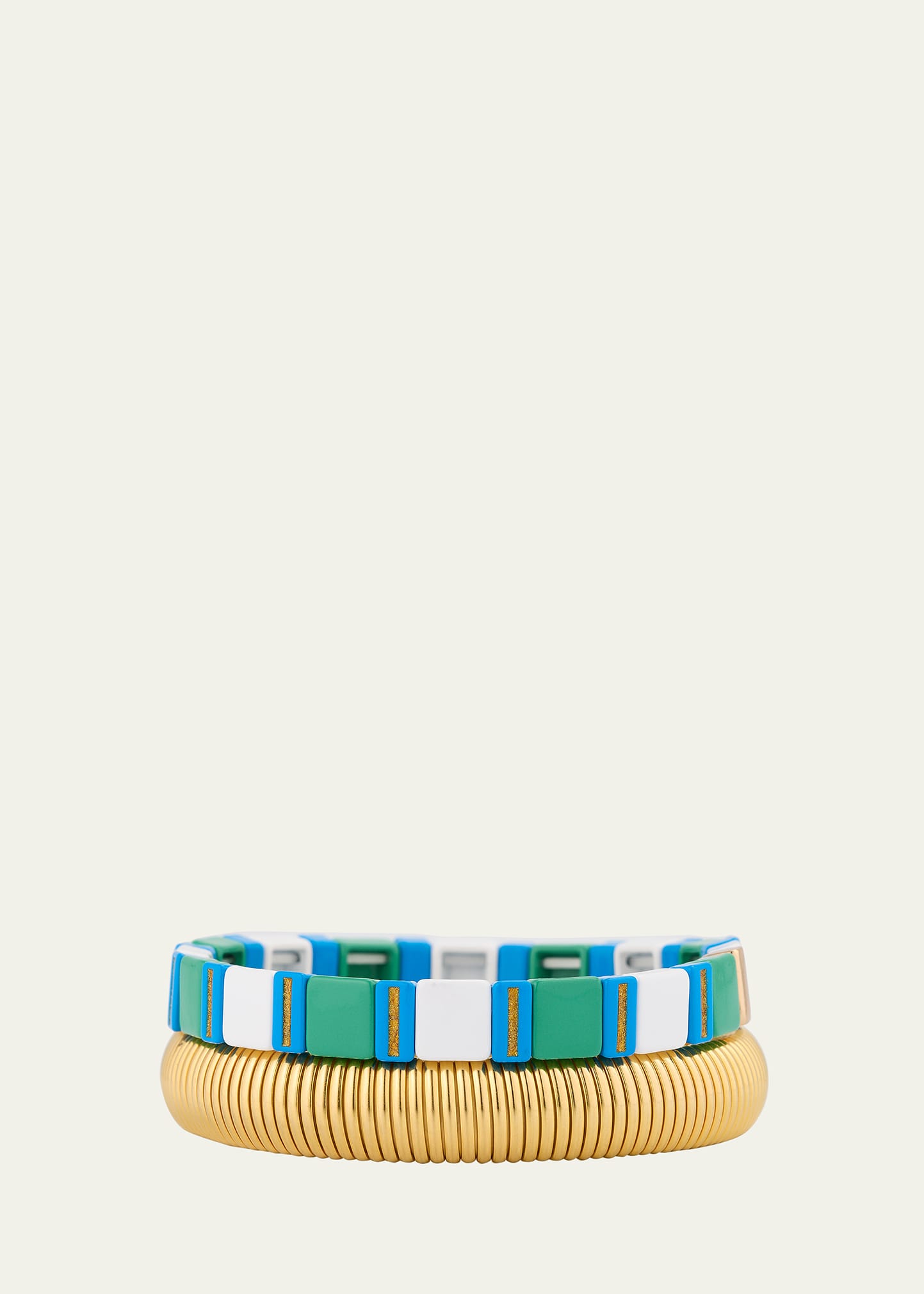 The Capri Stack Cobra Bracelets, Set of 2