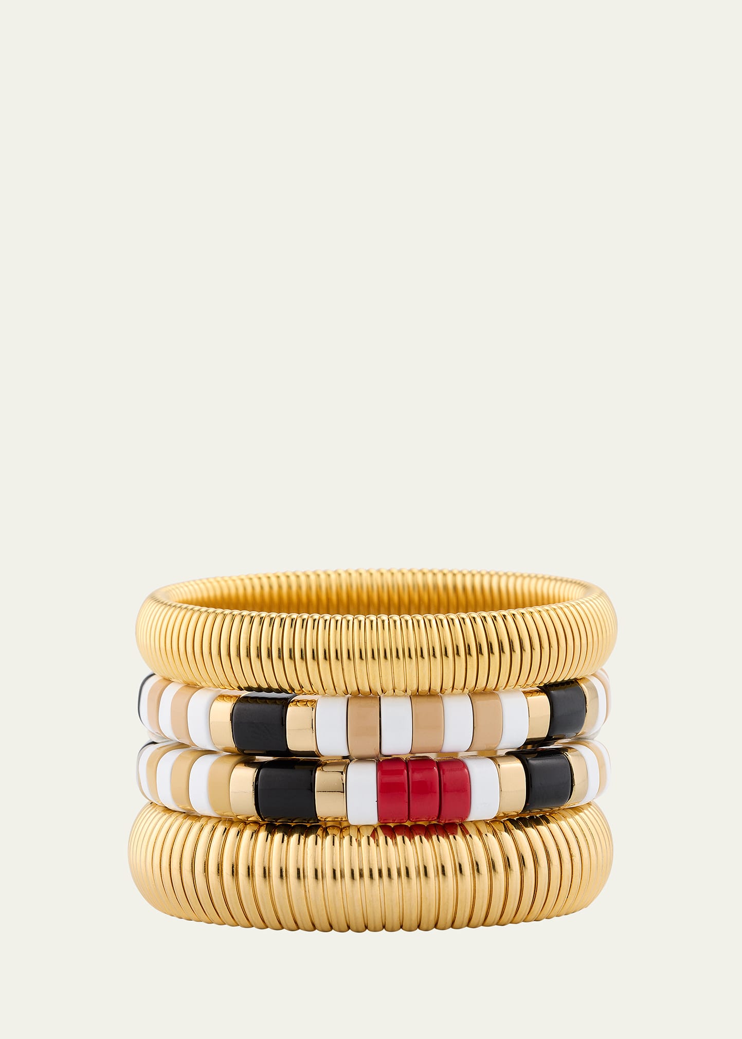 The London Stack Cobra Bracelets, Set of 4