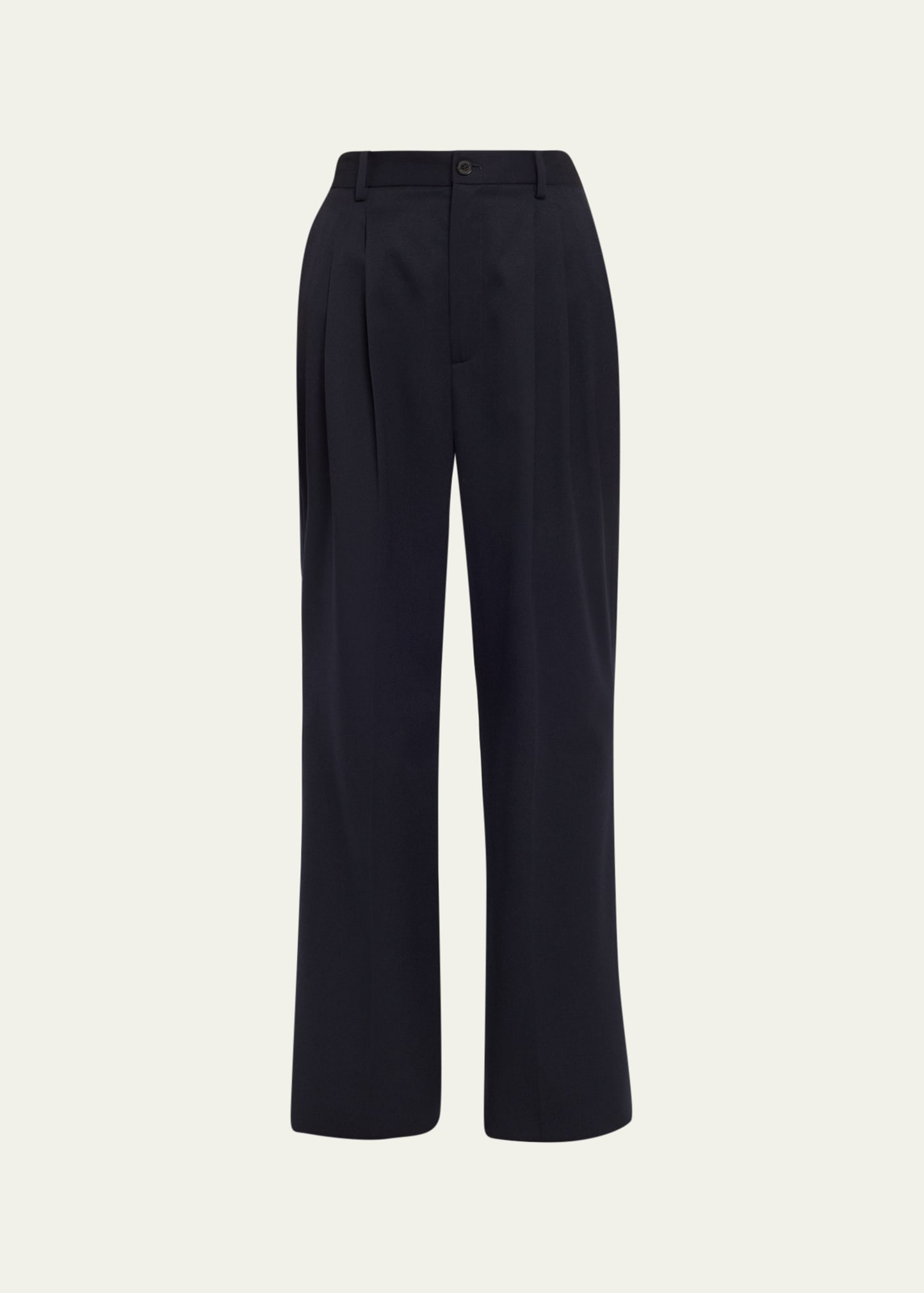Nili Lotan Women's Flavie Virgin Wool Wide-leg Pants In Dark Navy