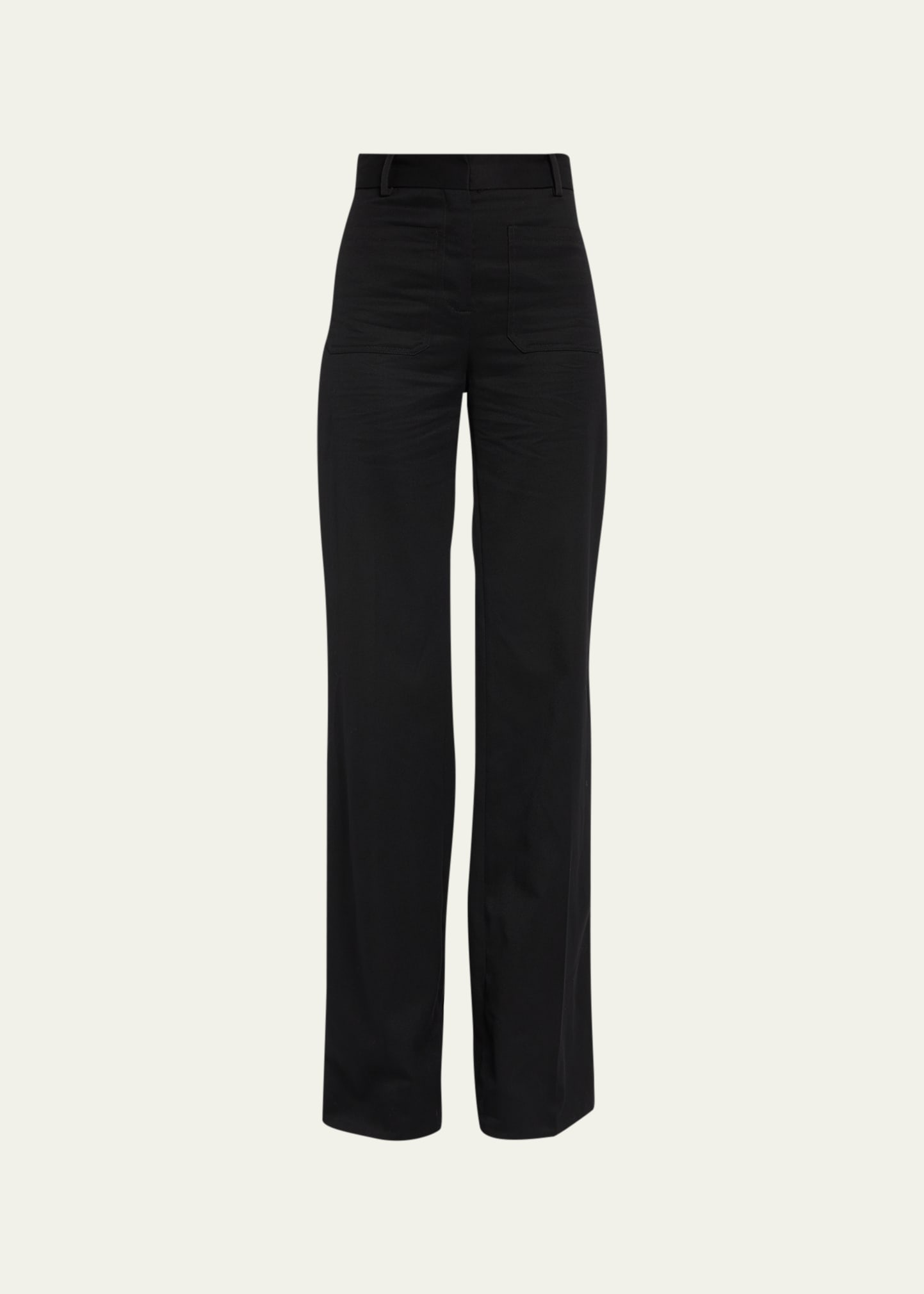 Black Corette stretch wool-blend flared trousers, Nili Lotan