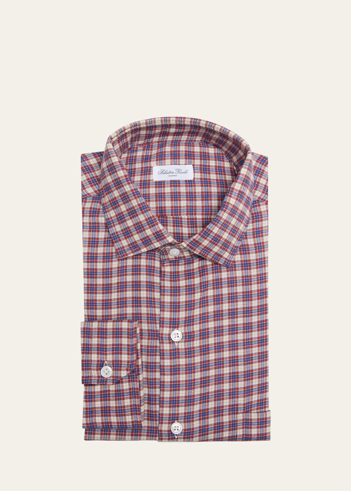 Men's Flannel Check Casual Button Down Shirt