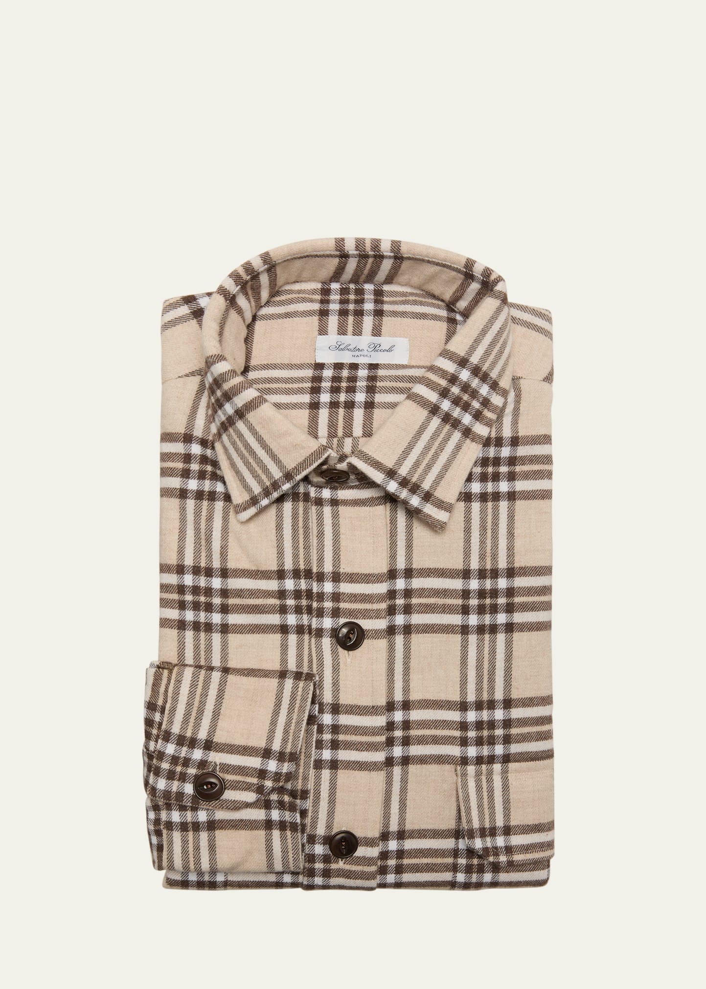Men's Flannel Check Casual Button-Down Shirt