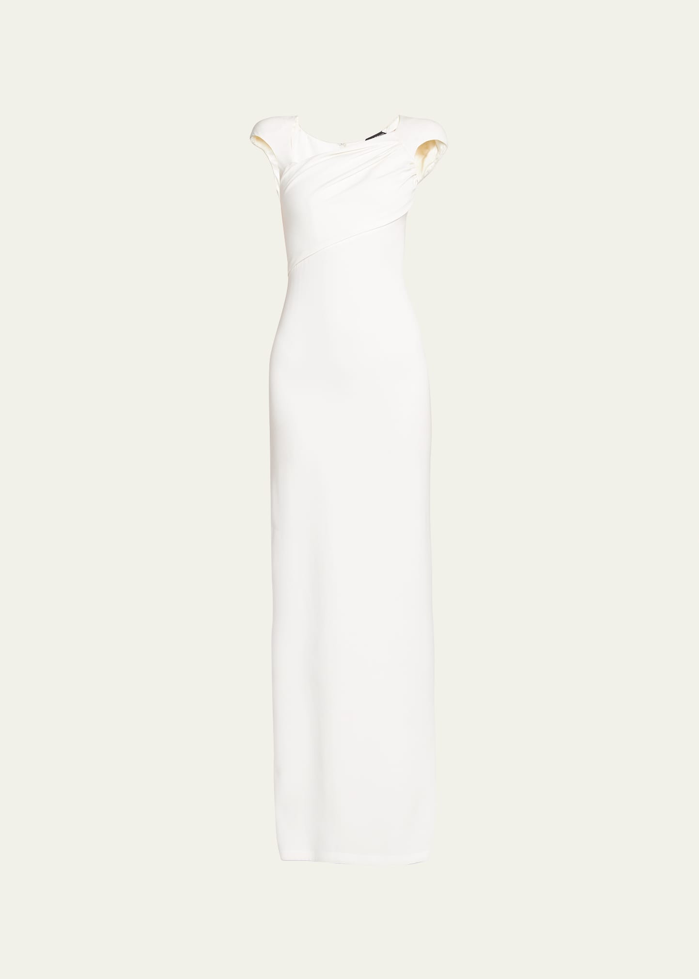 Asymmetric Cutout Column Gown