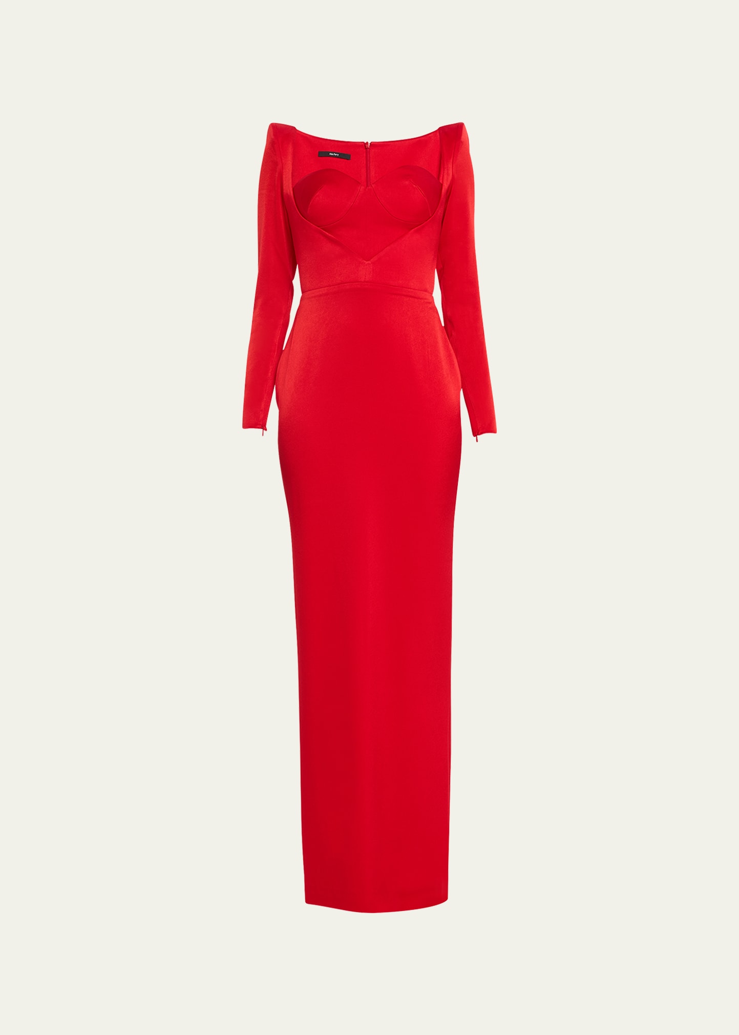 Alex Perry Layered Sweetheart Corset Column Dress In Red