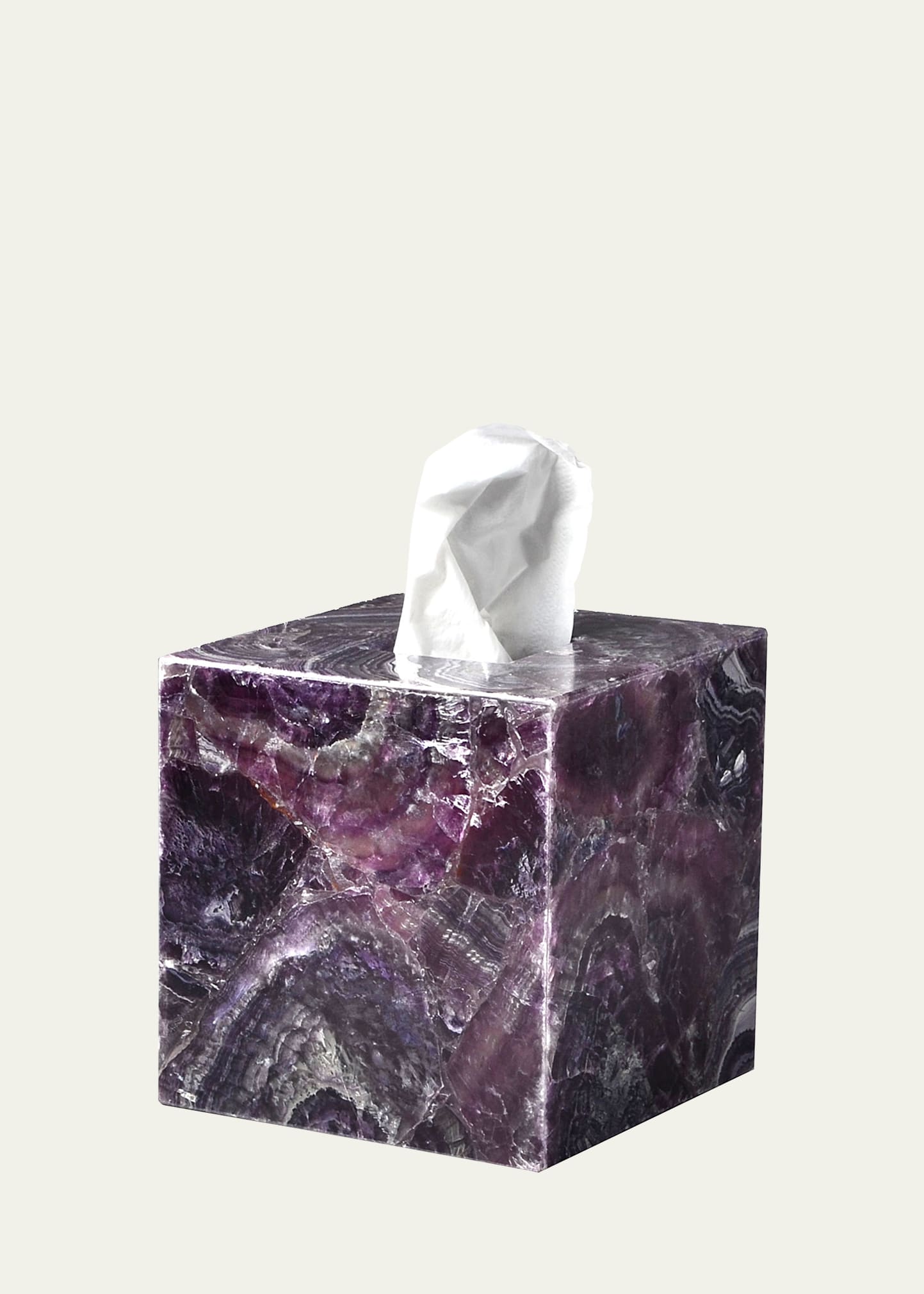 Mike & Ally Taj Amethyst Boutique Tissue Box Cover In Purple