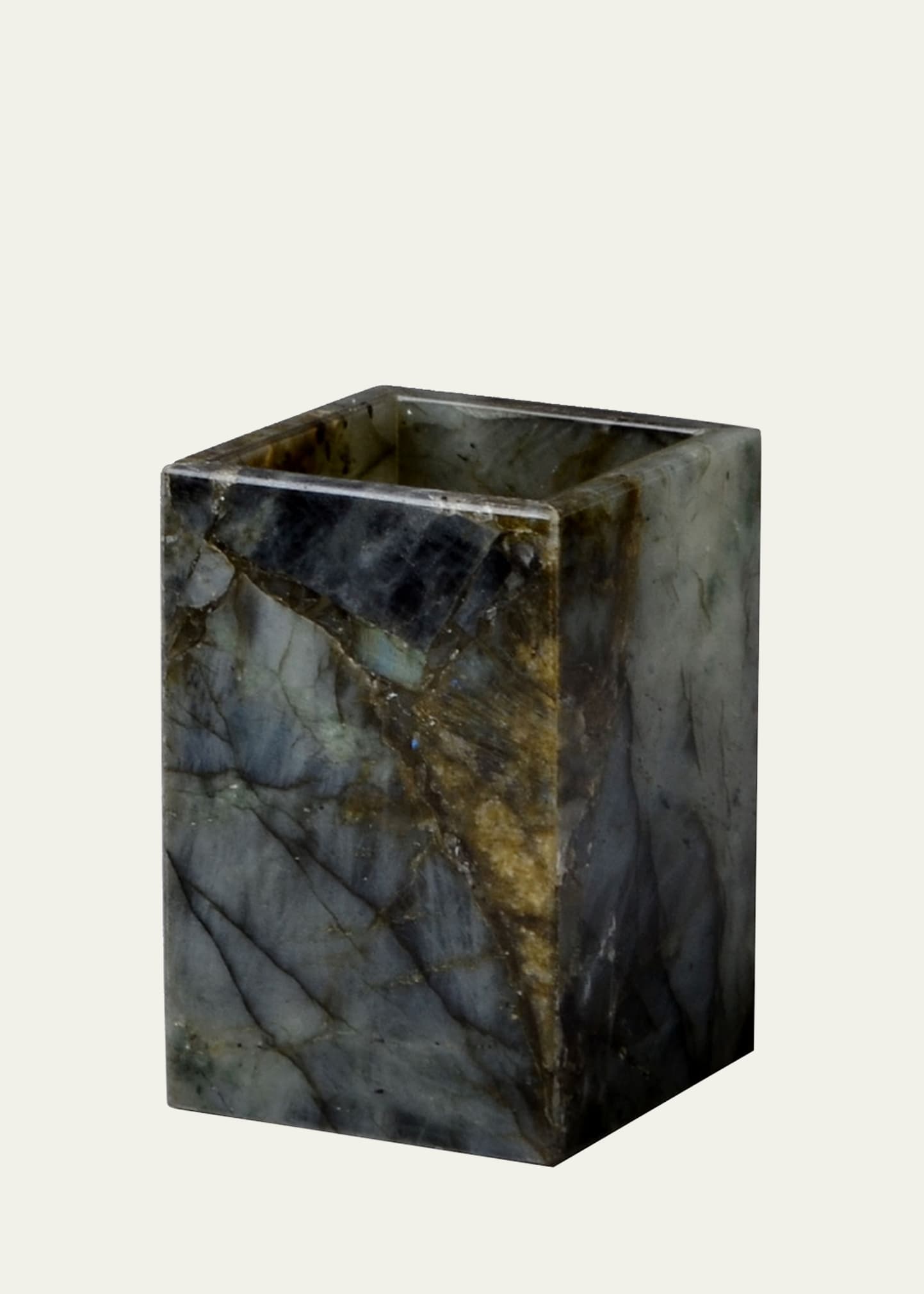 Mike & Ally Taj Labradorite Brush Holder In Gray