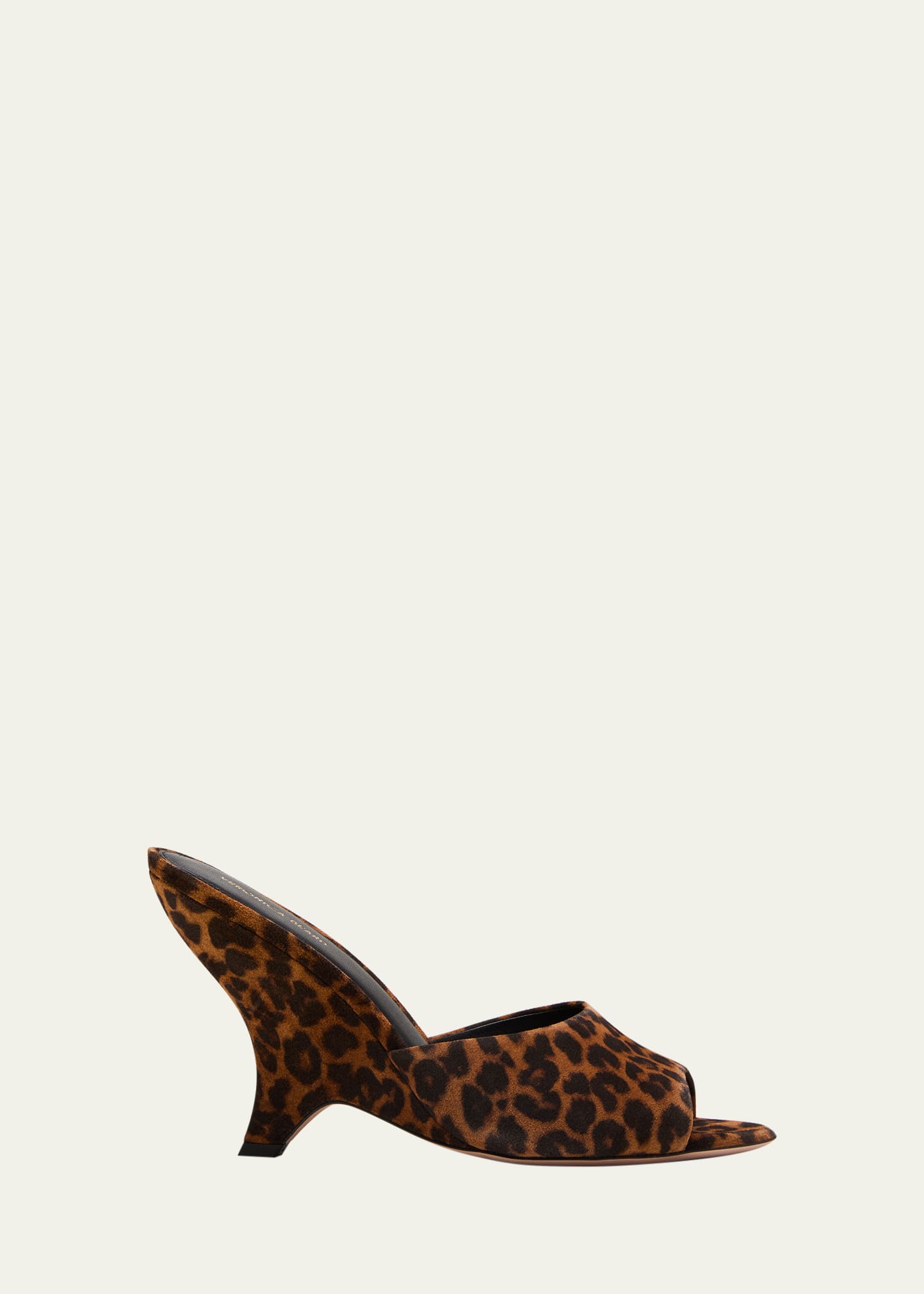 Mila Leopard Suede Slide Sandals