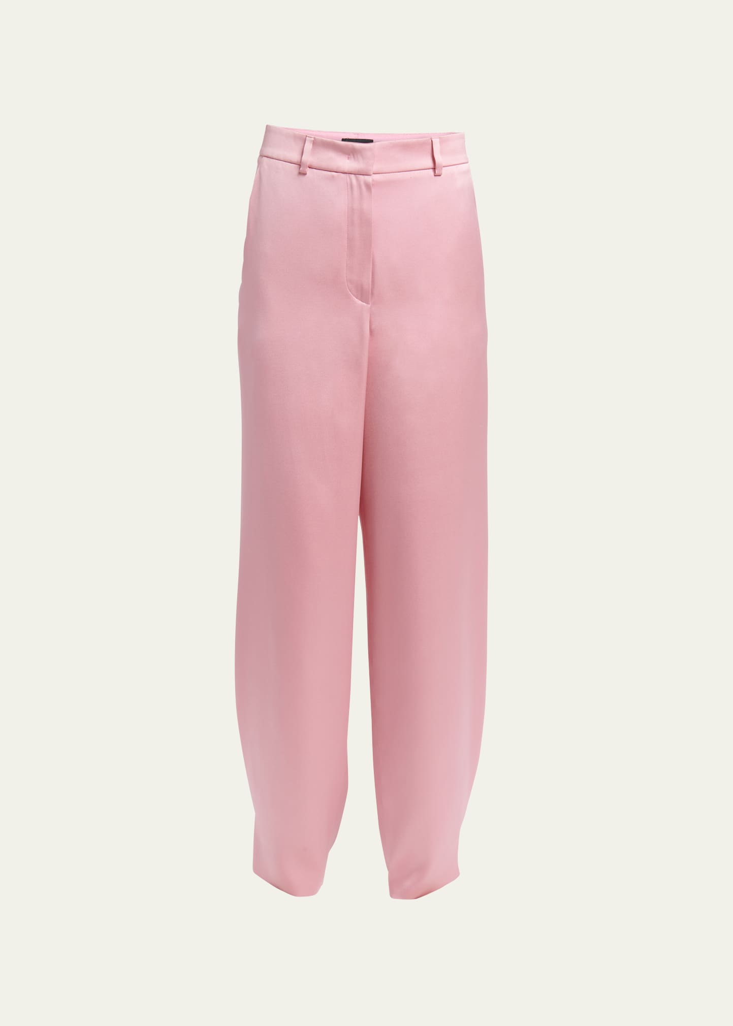 Satin Straight-Leg Trousers