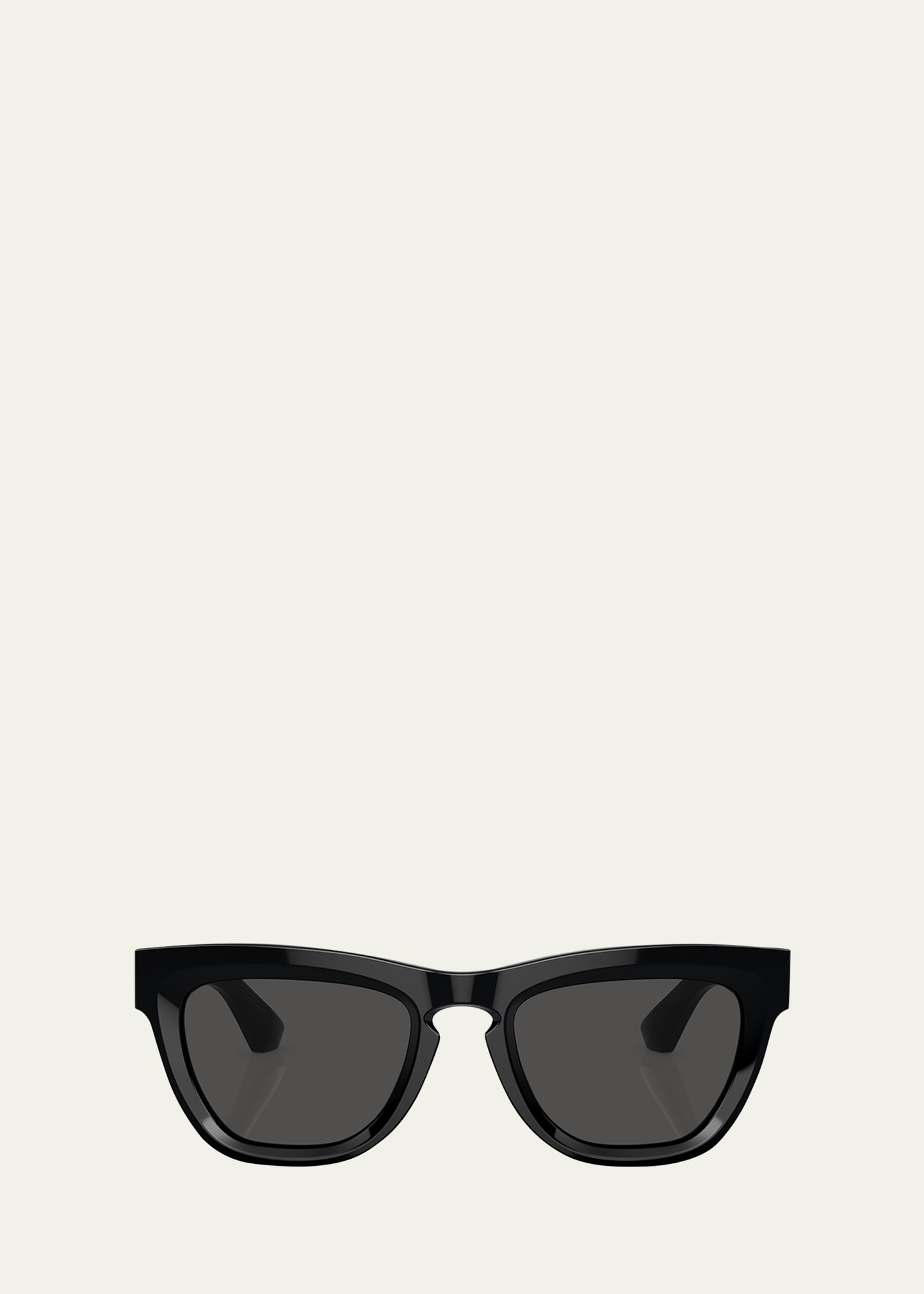 Shop Burberry Be4415u Acetate & Plastic Square Sunglasses In Black