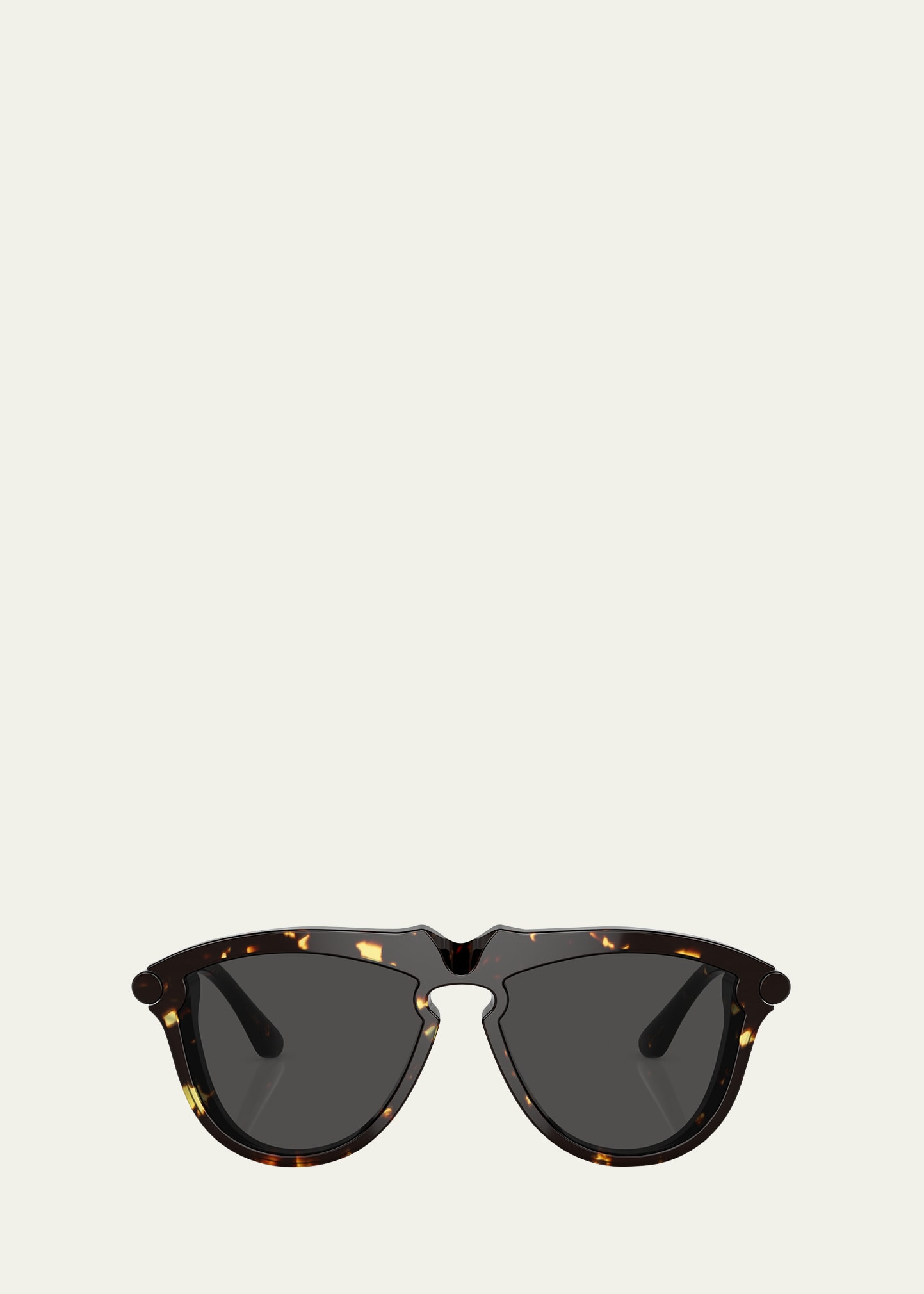 Burberry Be4417u Keyhole Acetate & Plastic Aviator Sunglasses In Dk Havana
