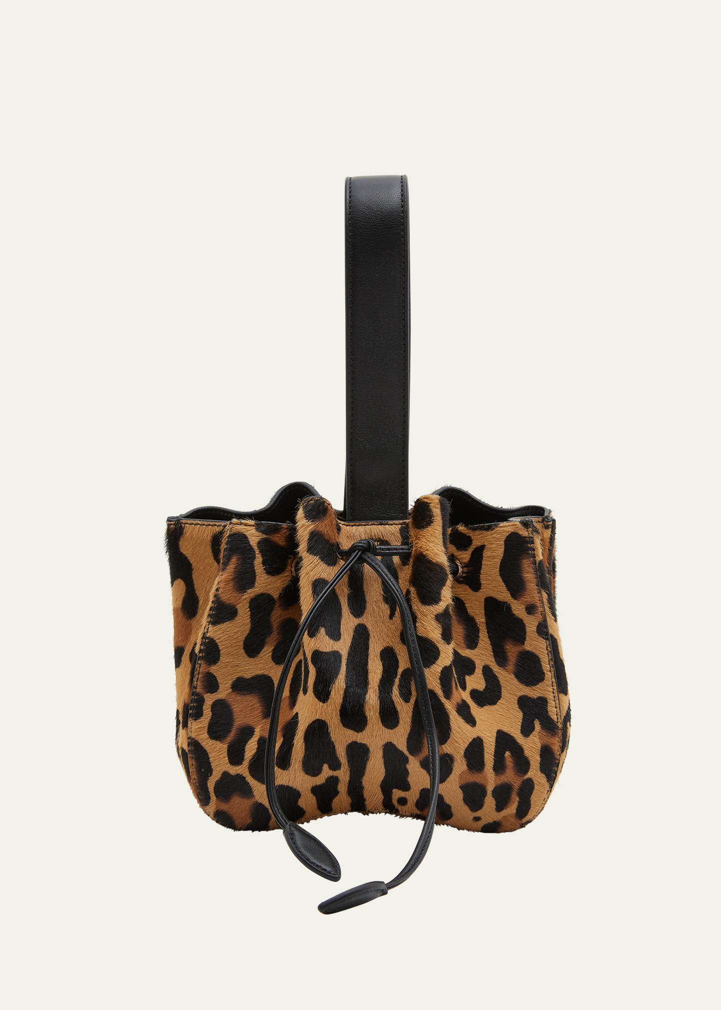 Alaïa Rose Marie Leopard Calf Hair Top-handle Bag In 157 - Brun Sepia
