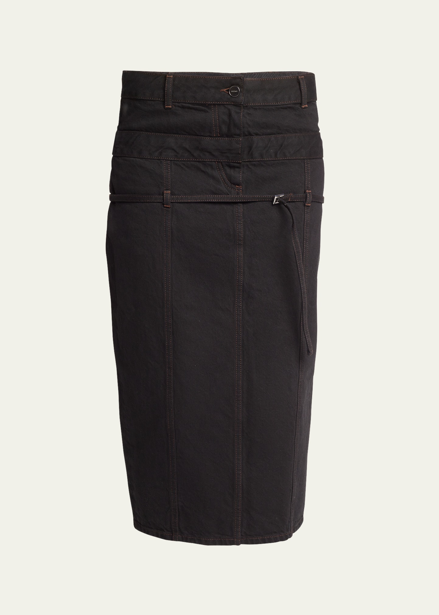 La Jupe De Nimes Criollo Denim Midi Skirt