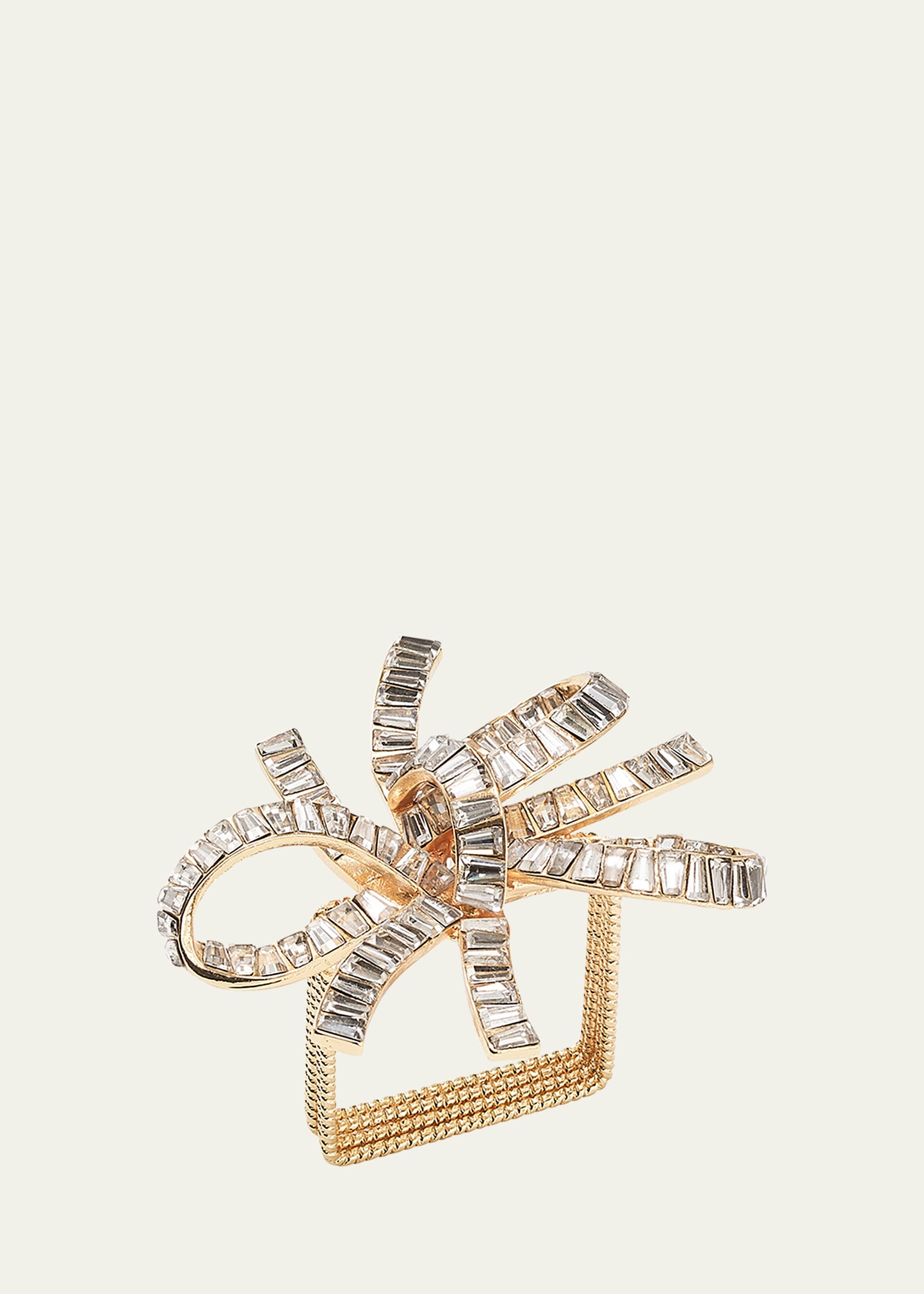 Jeweled Bow Napkin Rings, Set of 4