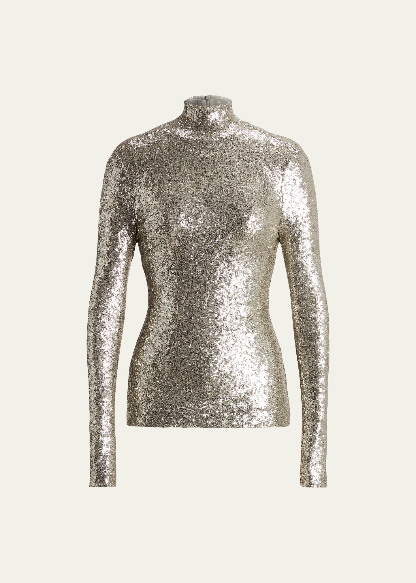 Sequin Turtleneck Top