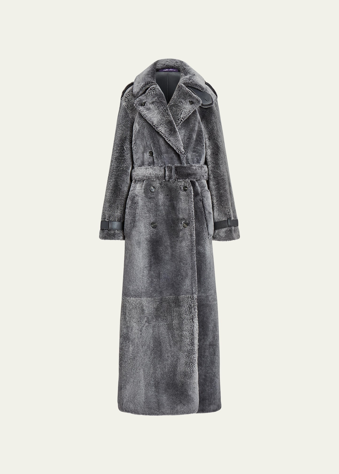 Dillan Ironed Merino Shearling Trench Coat