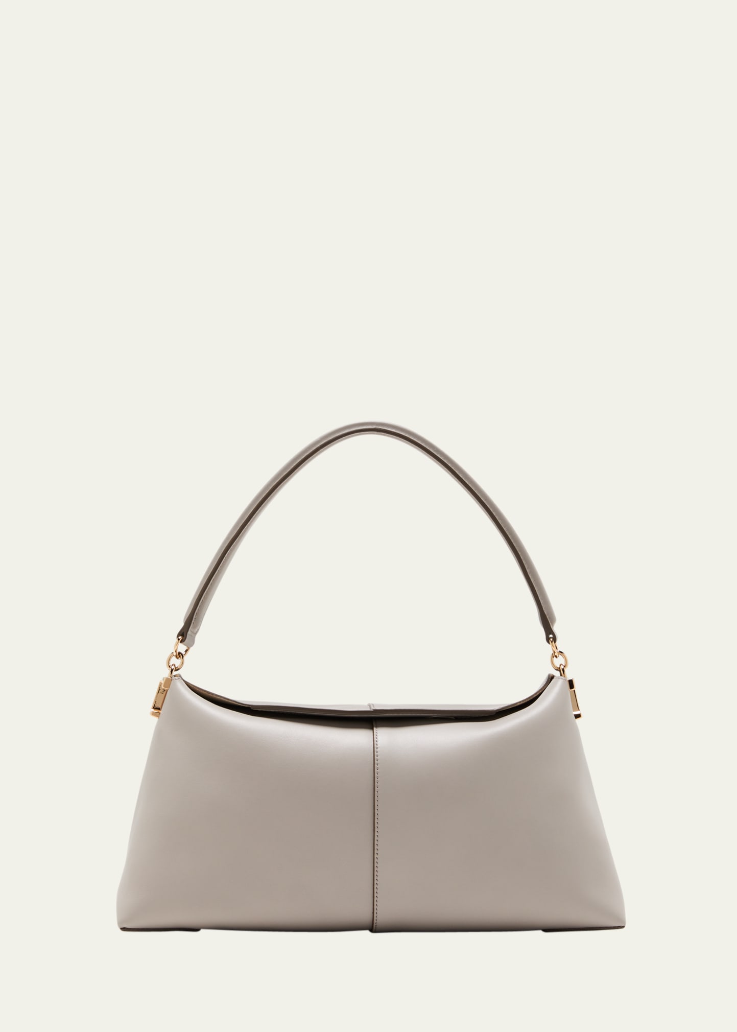 Tod's Fold-over Flap Leather Messenger Bag In Grigio Satellite
