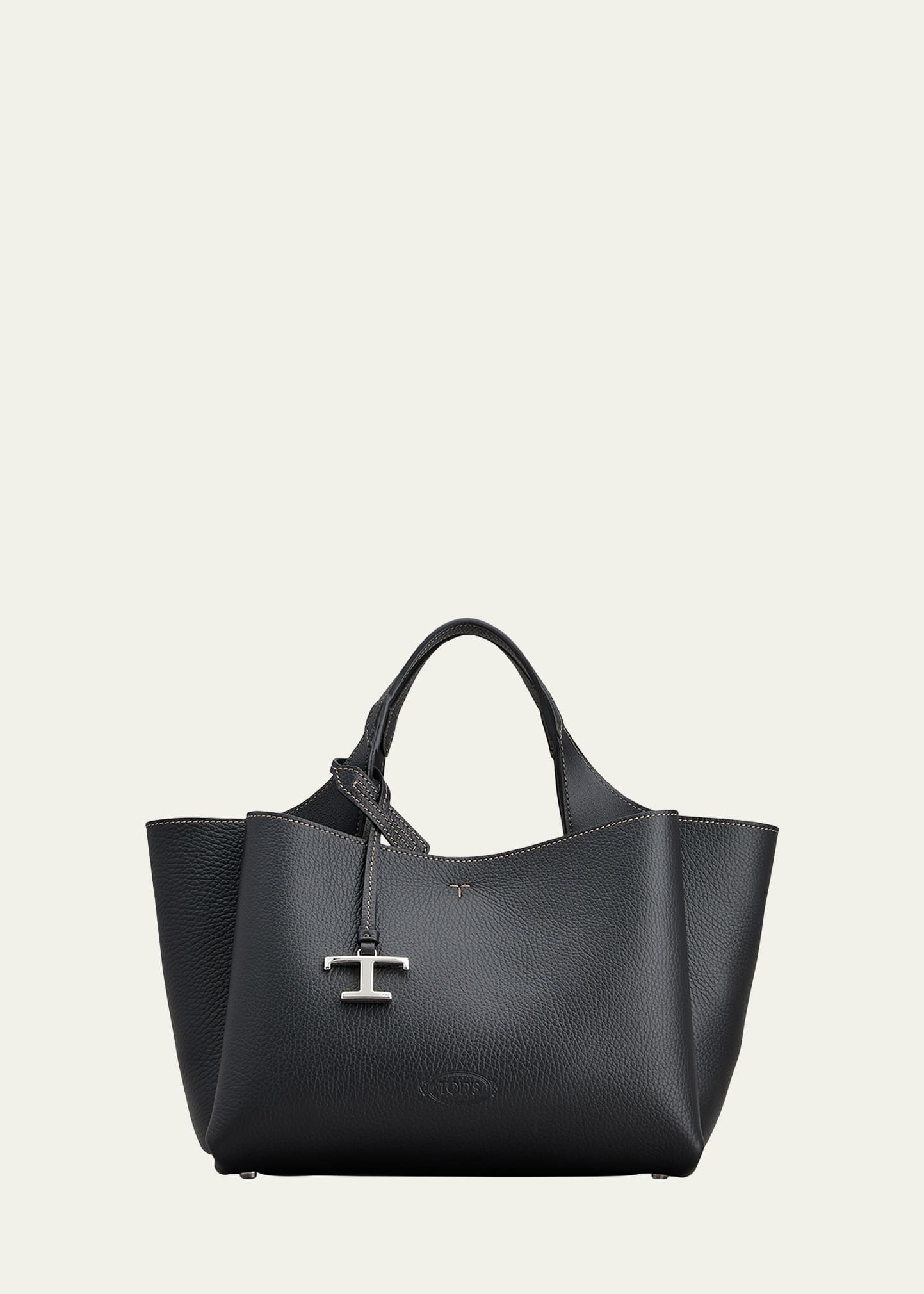 Tod's Florida Mini Leather Shoulder Bag In Nero