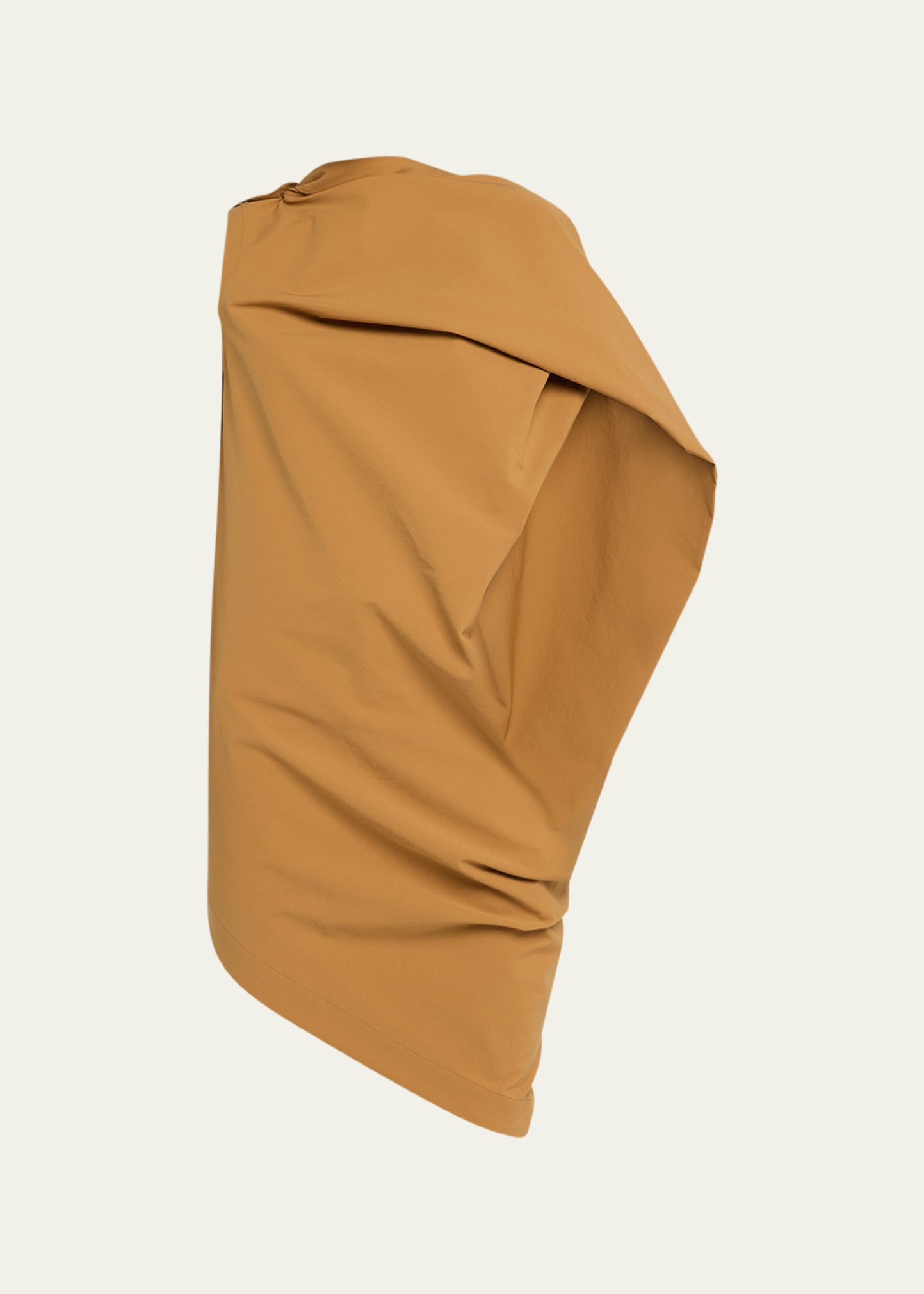 ISSEY MIYAKE CANOPY ASYMMETRIC DRAPED SHORT DRESS