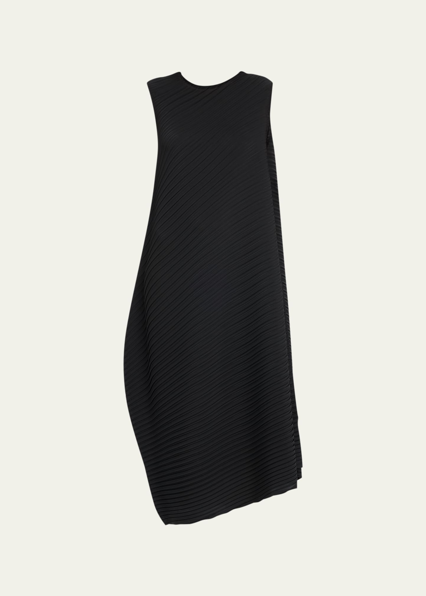 Issey Miyake Reiteration Pleats Midi Dress In Black | ModeSens