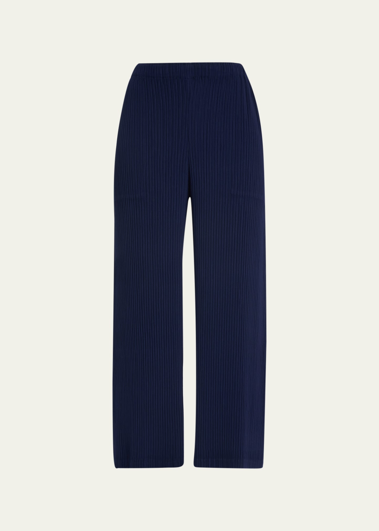 Issey Miyake Pleated Straight-leg Trousers In Black
