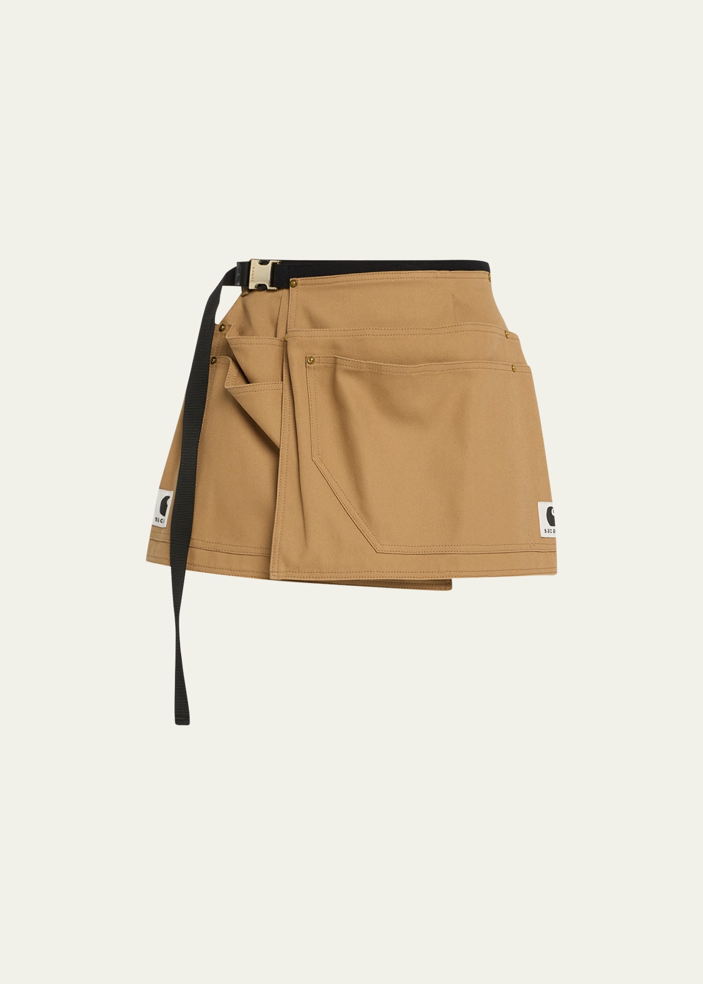 Sacai Carhartt WIP Apron Wrap Miniskirt in Beige | Smart Closet