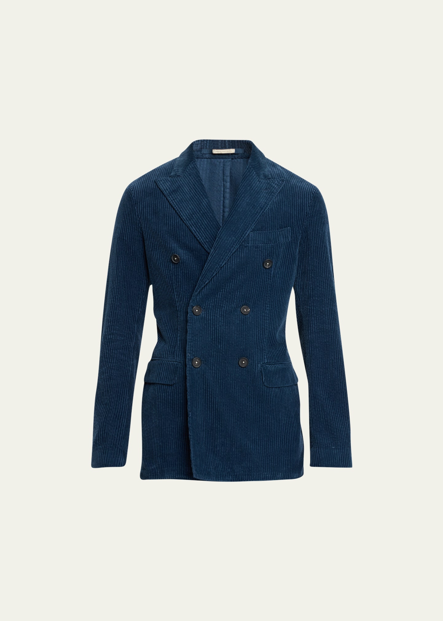 Massimo Alba Monster Double-breasted Cotton-corduroy Blazer In Blue