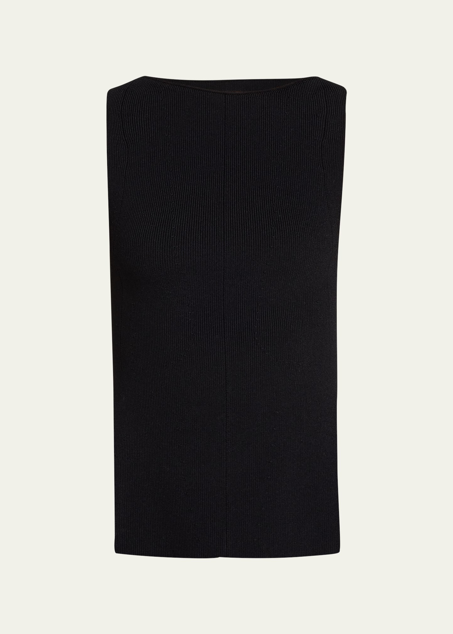Khaite Evelyn Ribbed-knit Tank In Black