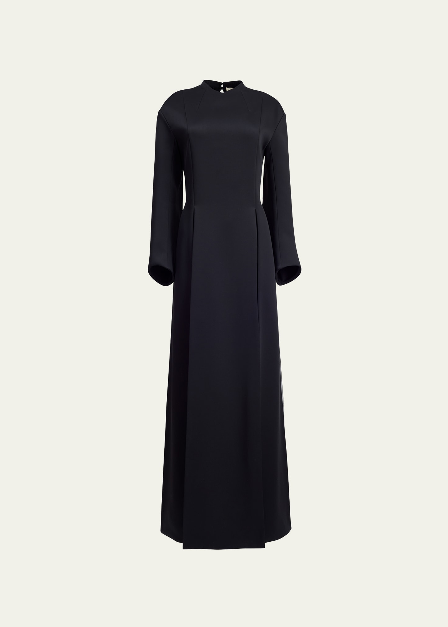 Shop Khaite Clete Crepe Maxi Dress In Black