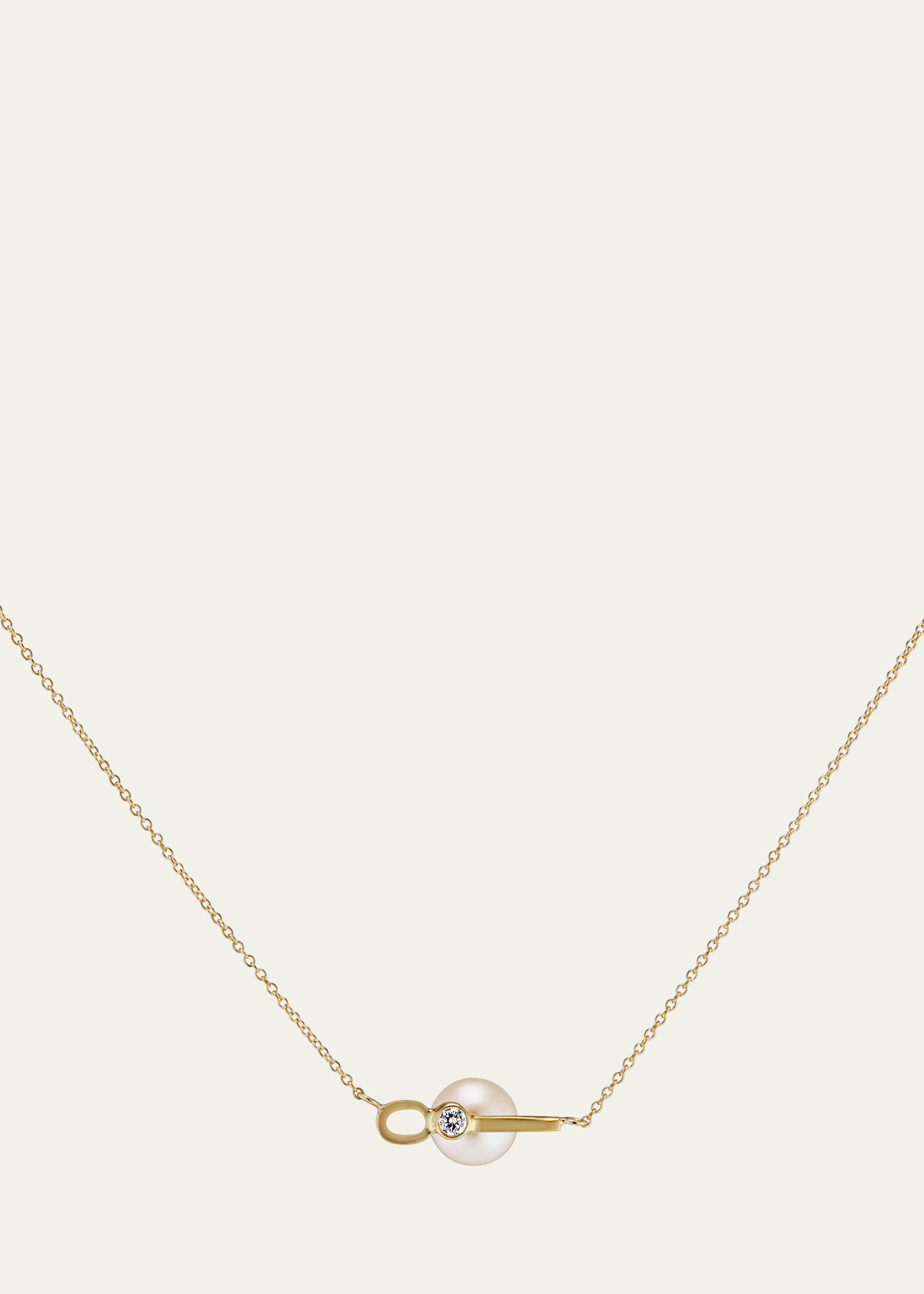 Katey Walker 18k Pearl And Diamond Choker Necklace In Yg