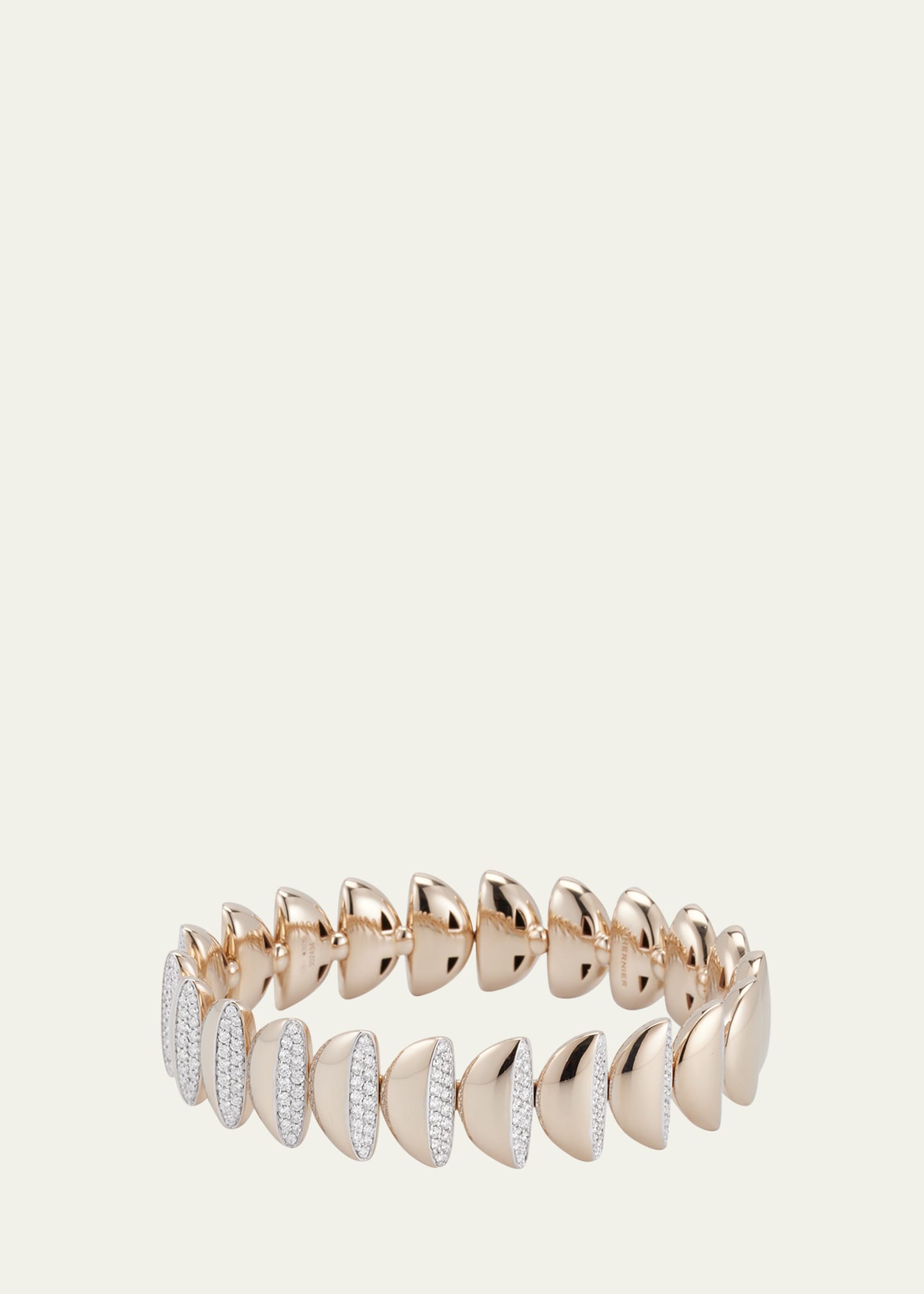 Vhernier 18k White Gold Eclisse Endless Diamond Bracelet