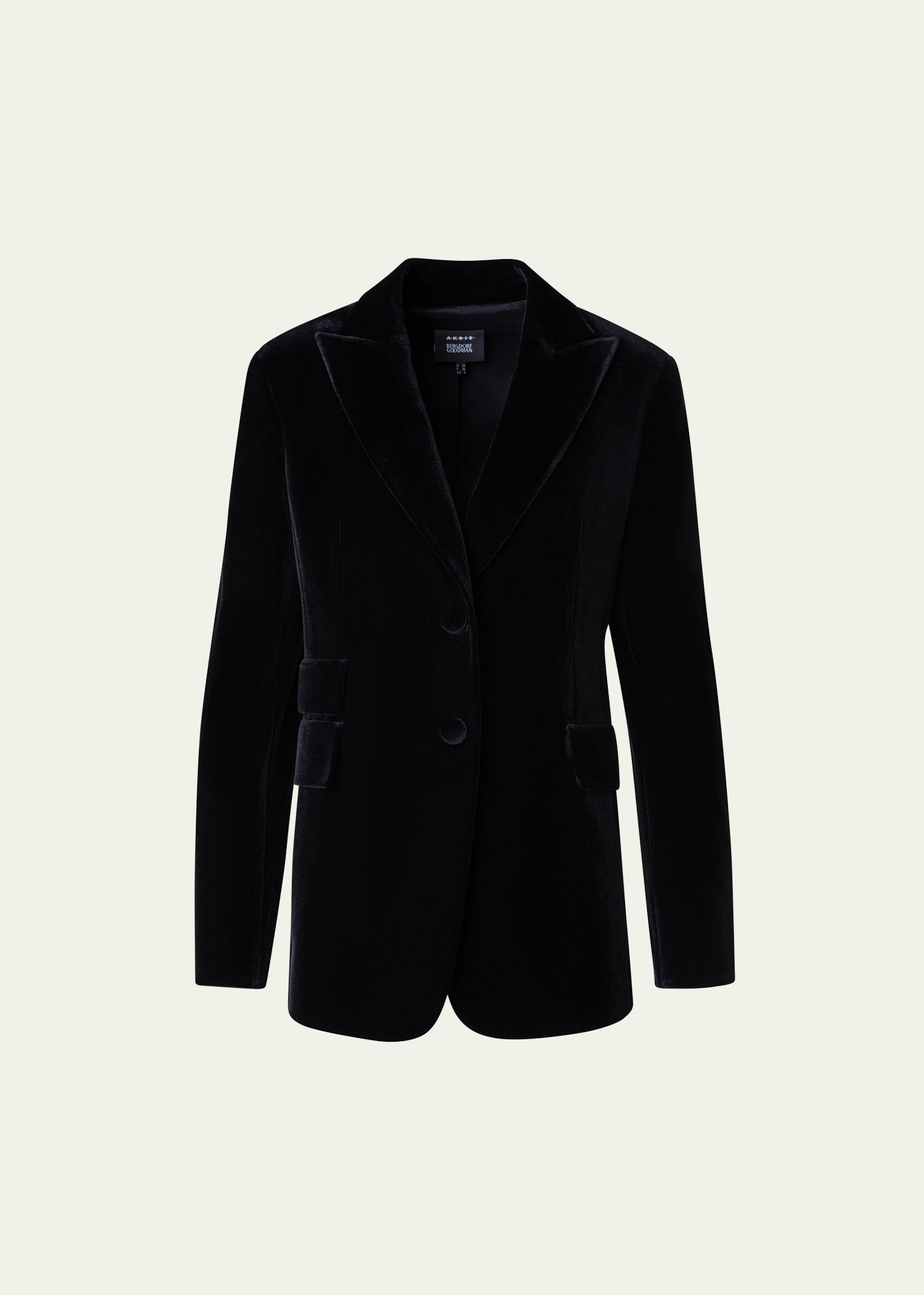Akris Velour Tailored Jacket In Black