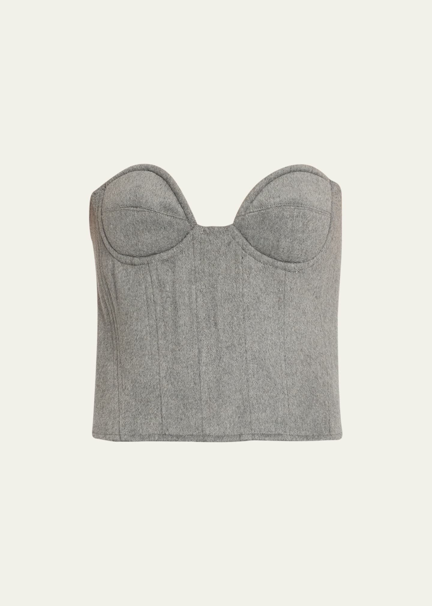 Sweetheart Wool Bustier Top