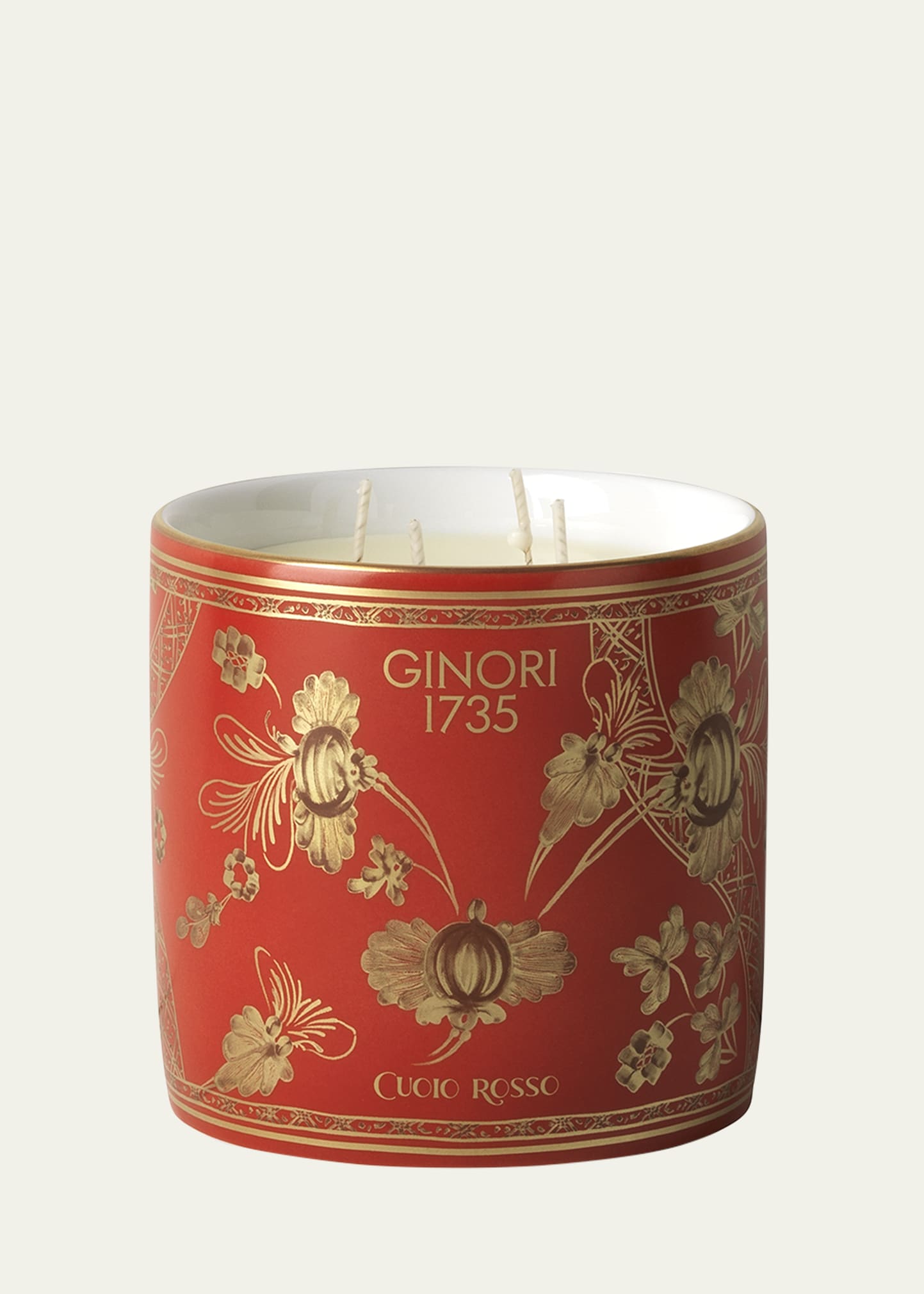 Ginori 1735 Oriente Italiano Cuoio Rosso Large Scented Candle In Oirubrum-cuoio