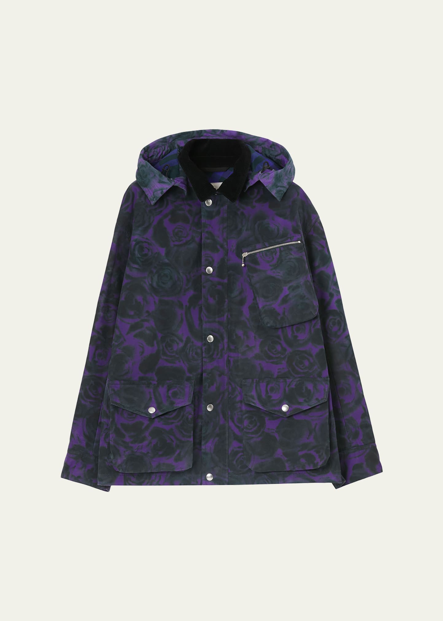 Burberry 花柄 ジャケット Burberry Rose Print Field Jacket In Vine | ModeSens