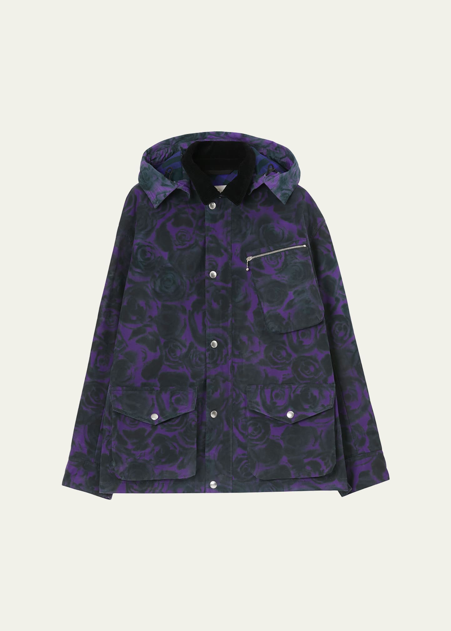 Shop Burberry Men's Vine Ip Rose-print Barn Coat In Vine Ip Pattern