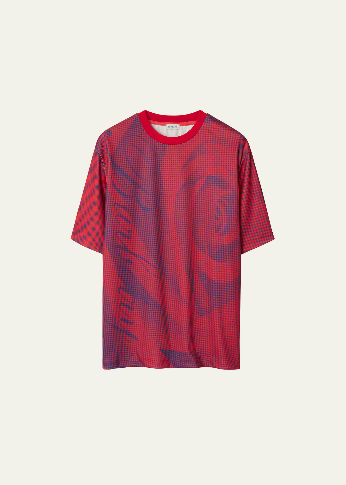Burberry Rose-print cotton T-shirt - Red