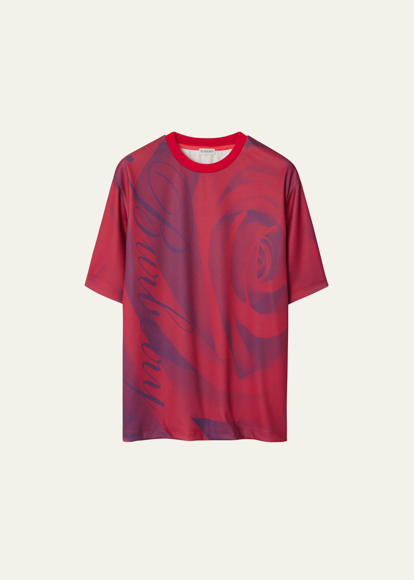 Shop Burberry Men's Rose Jersey T-shirt In Pillar