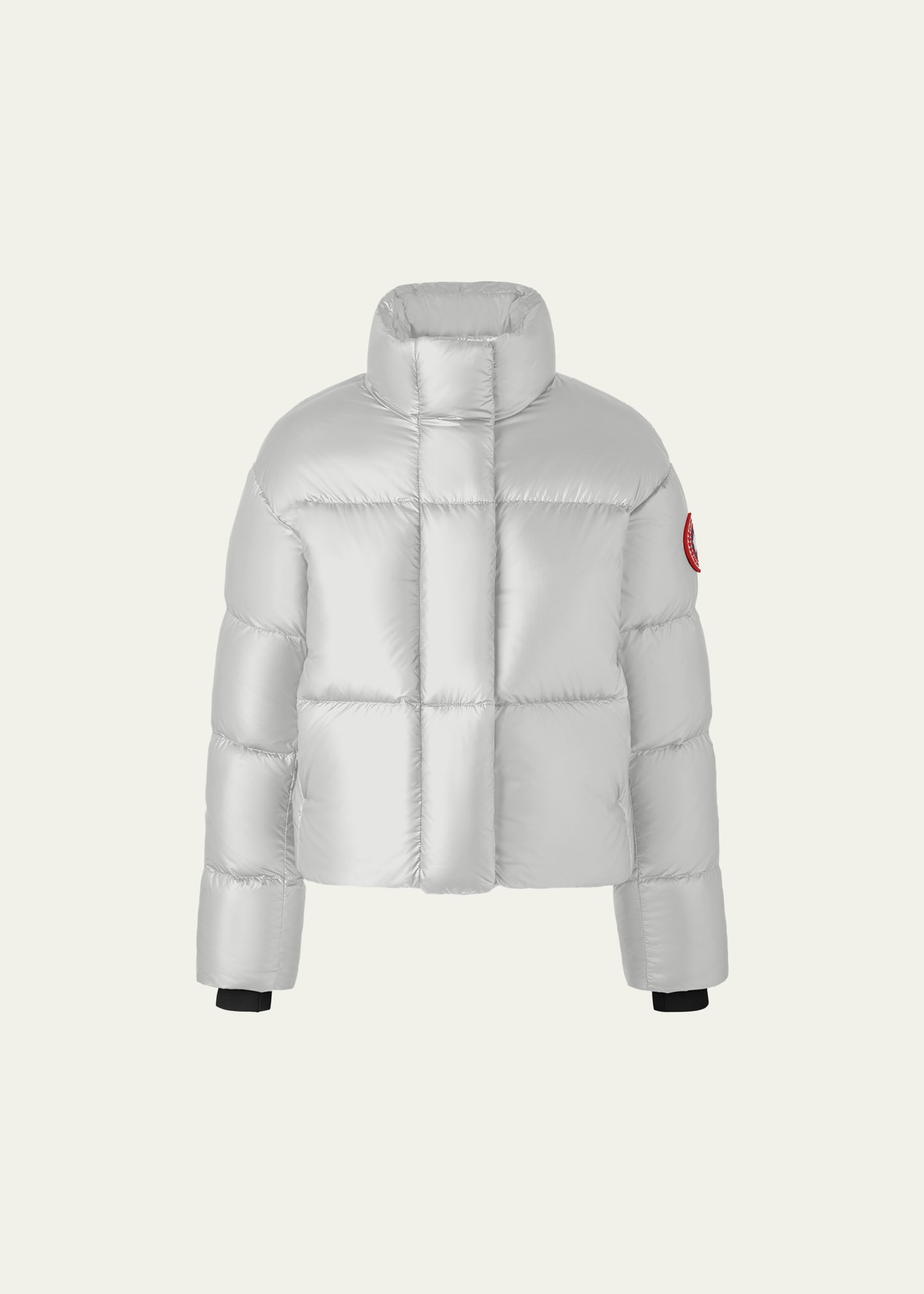 Canada Goose Cypress Cropped Puffer Jacket In Silverbirch
