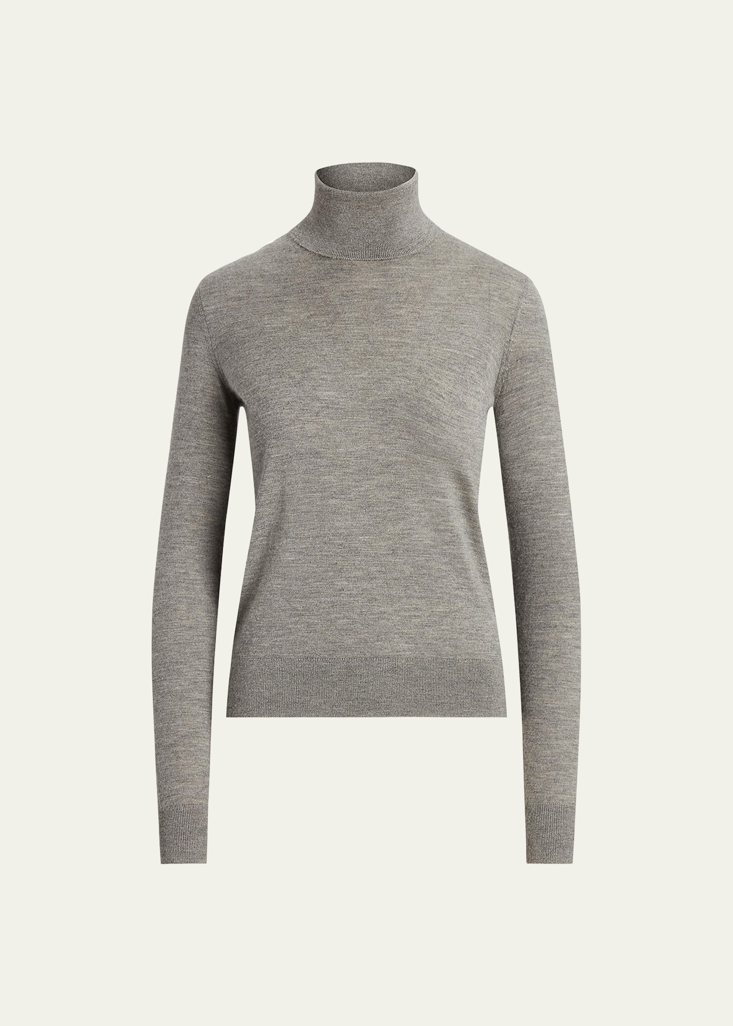 Ralph Lauren Cashmere Turtleneck Sweater In Battalion Grey Heather