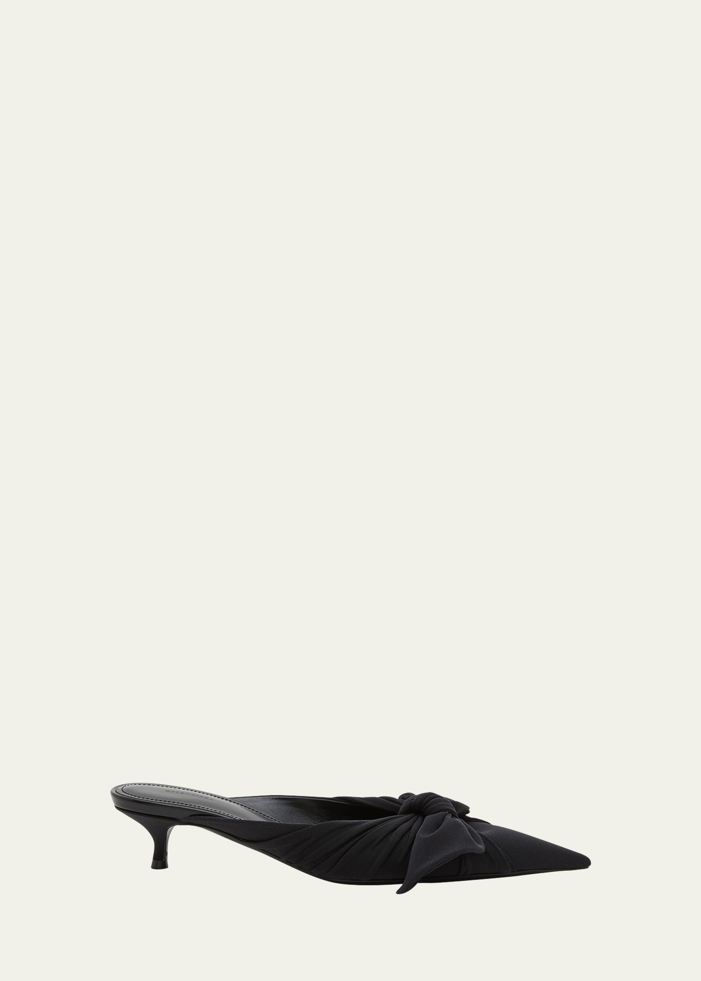 Balenciaga Knife Knot Cupro Mules In Black