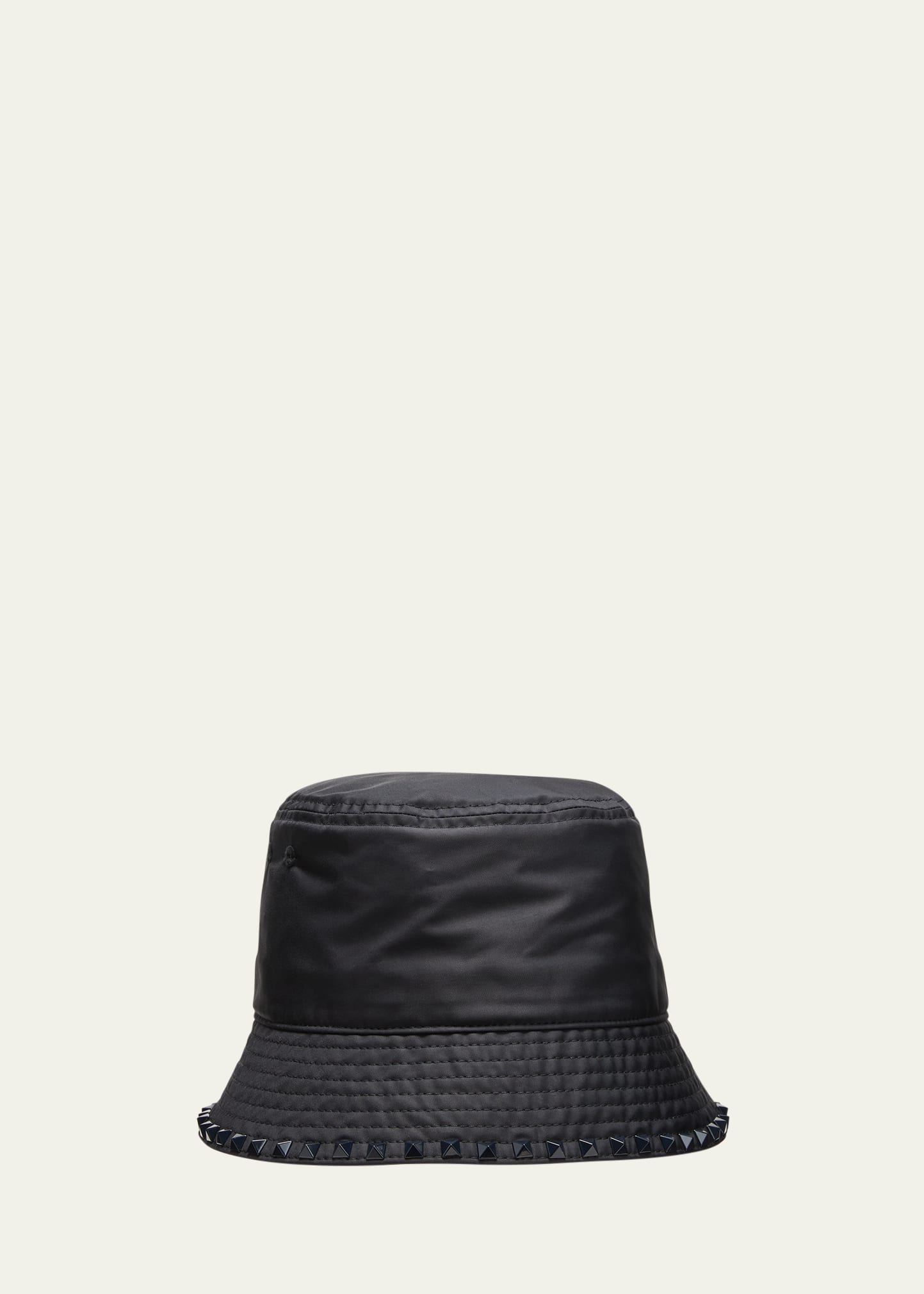 Valentino Garavani Men's Tonal Rockstud Logo Bucket Hat In Navy