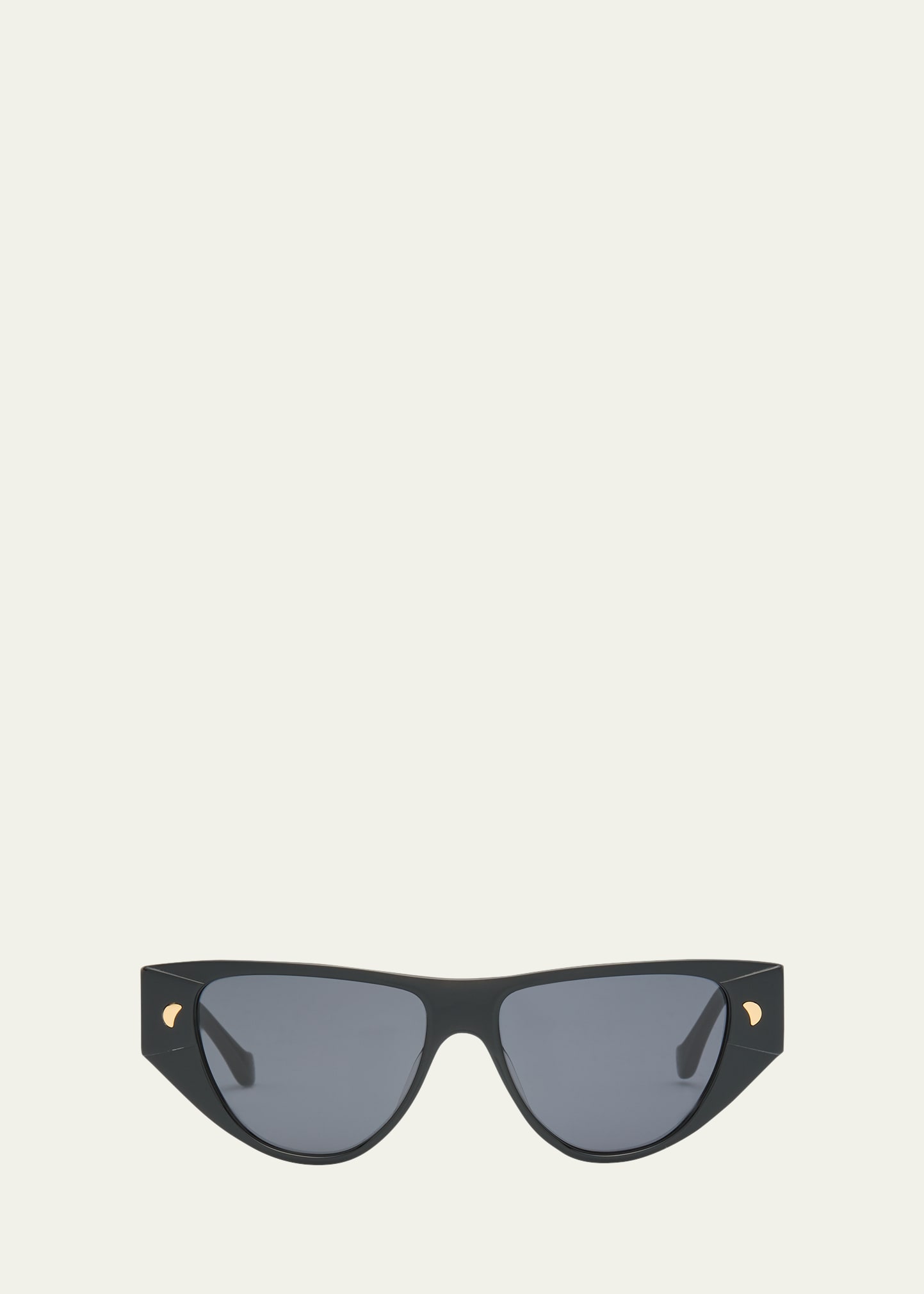 Nanushka Emme Acetate Cat-eye Sunglasses In Black