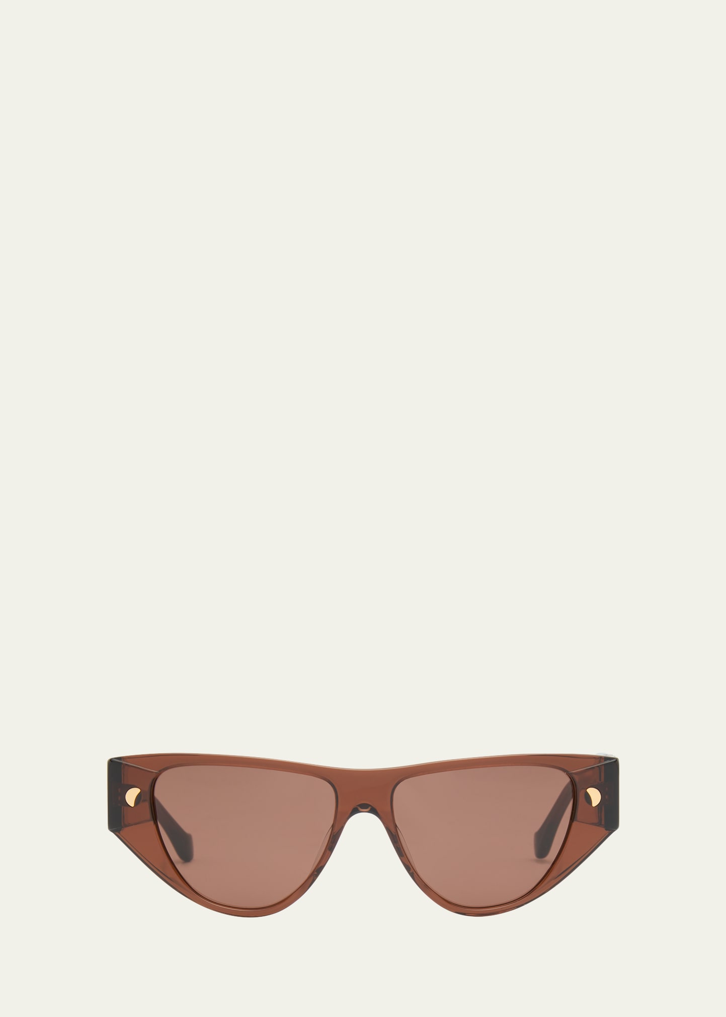 Nanushka Emme Acetate Cat-eye Sunglasses In Brown