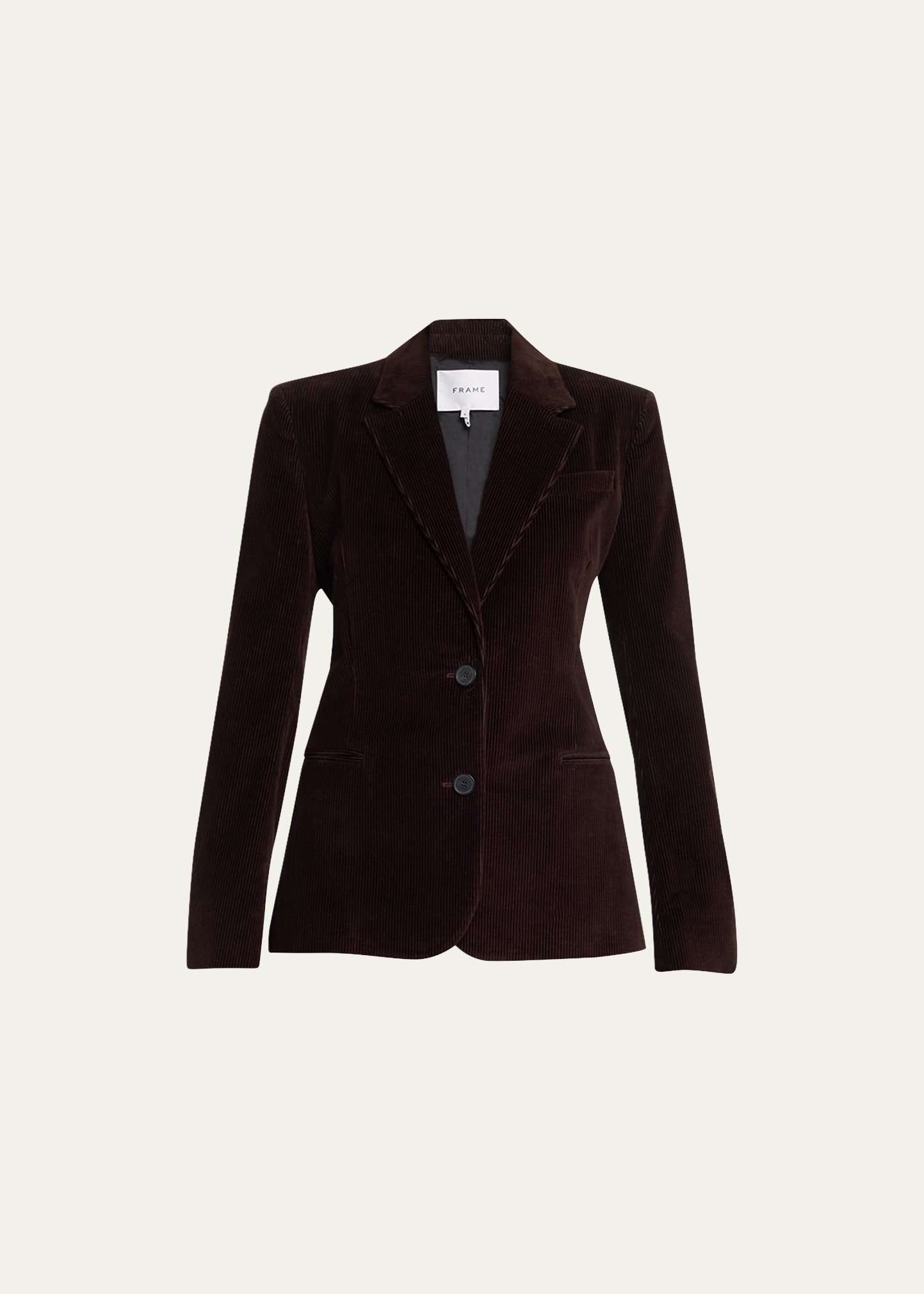 Frame The Femme Corduroy Blazer In Espresso