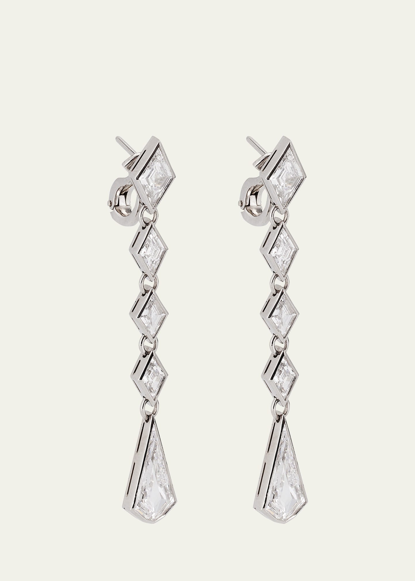 Bayco Platinum Earrings With Diamonds