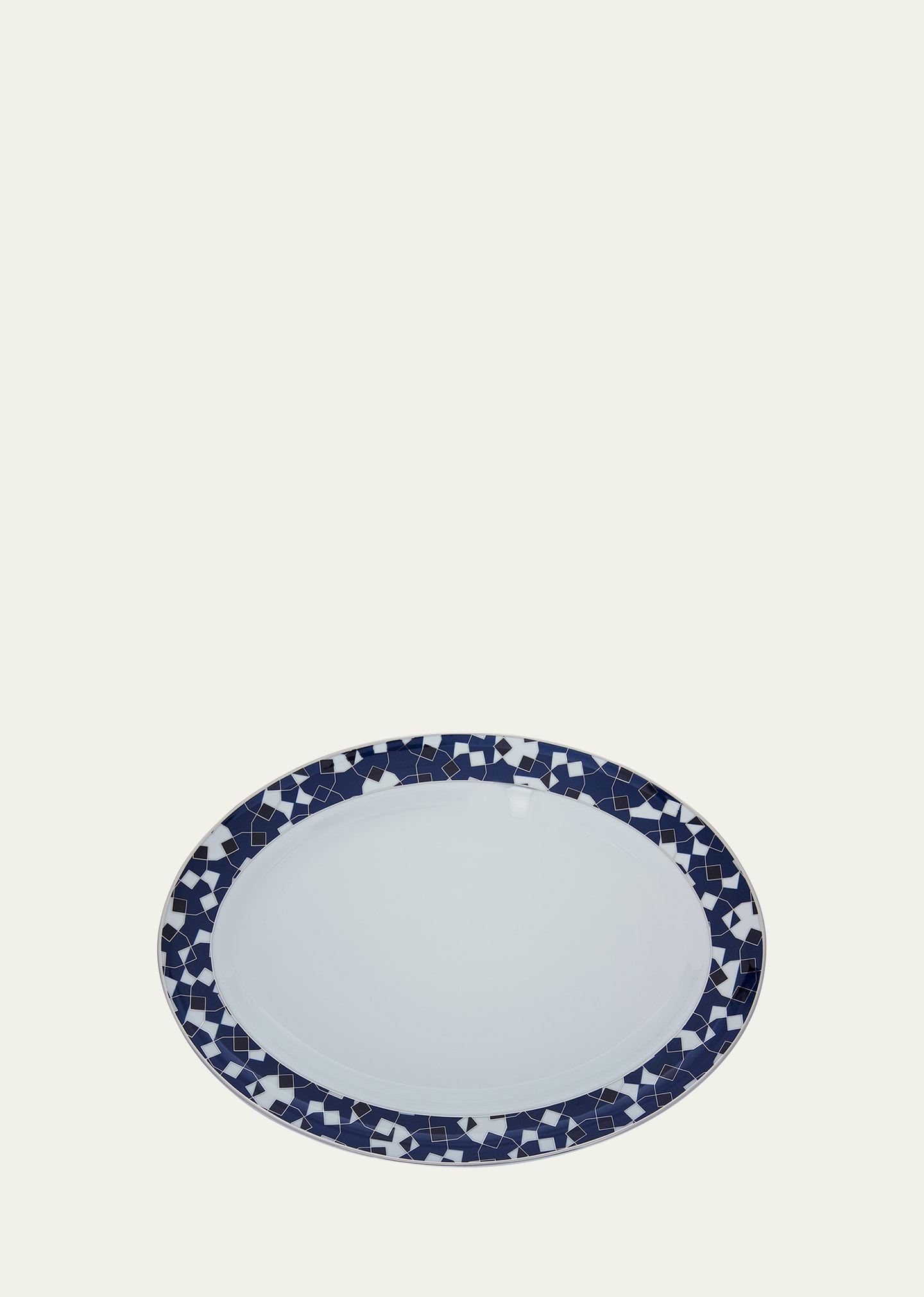 The Lino Night Serving Plate, Small In Blue