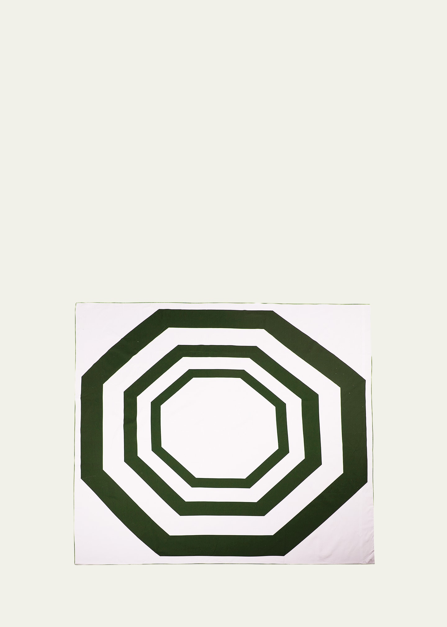 The Lino Essential Green Tablecloth, 71" Square In Green